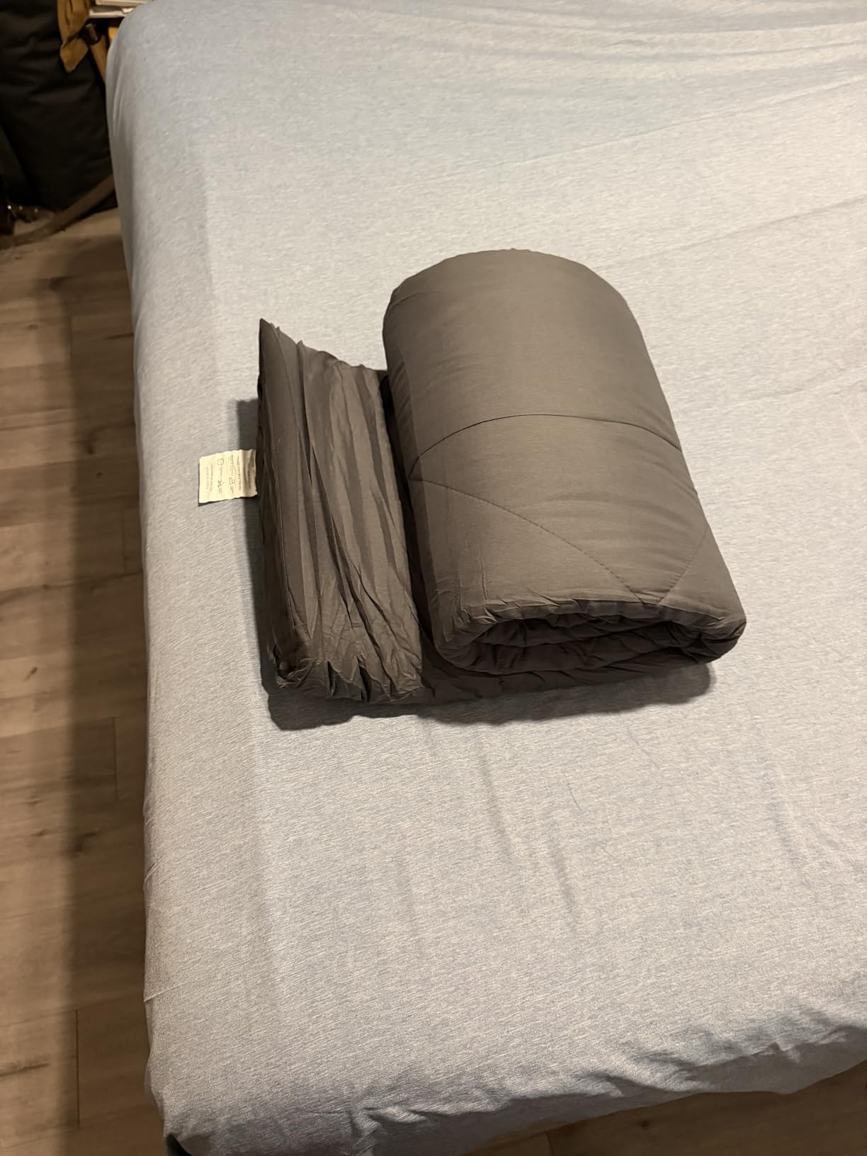 HEVUMYI 7-Piece Queen Comforter Set, Dark Gray | Reversible, All-Season, Soft, 7 Piece Set customer photo 1