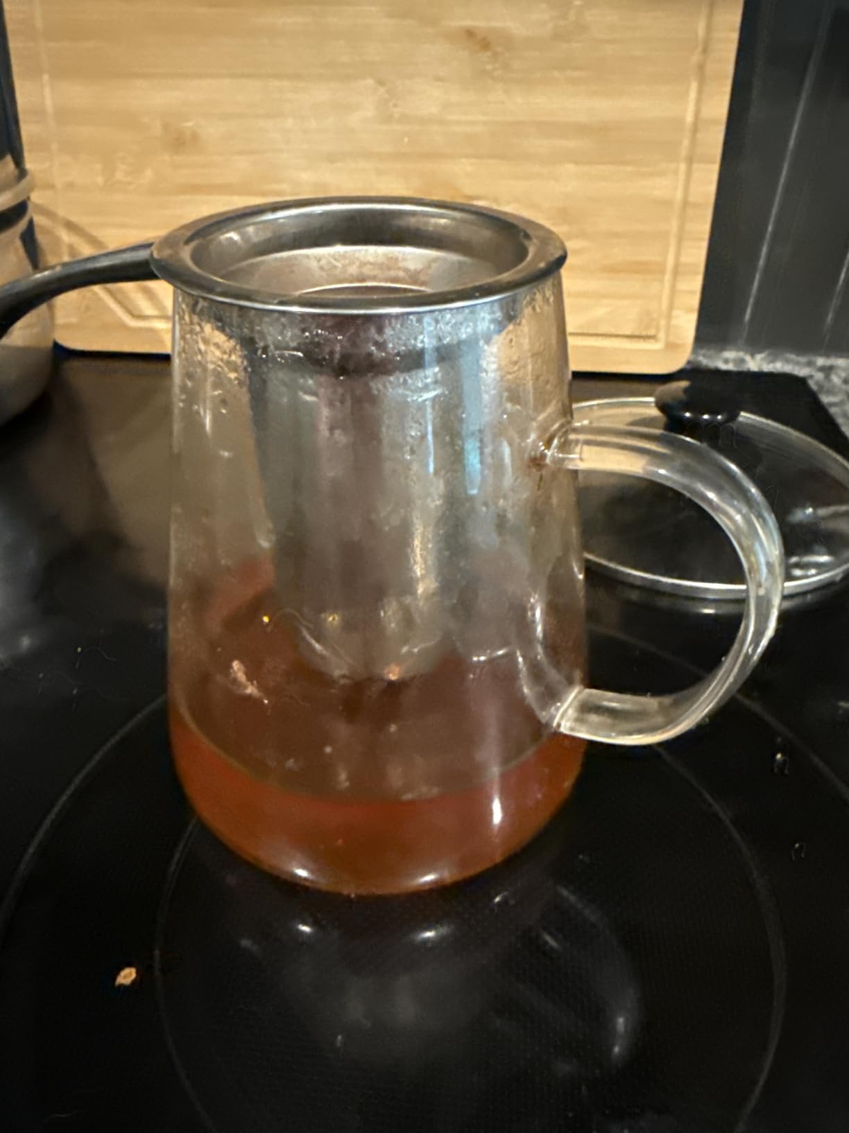 PARACITY Glass Teapot Stovetop 18.6 OZ, Borosilicate Clear Tea Kettle with Removable 18/8 Stainless Steel Infuser, Teapot Blooming and Loose Leaf Tea Maker customer photo 1