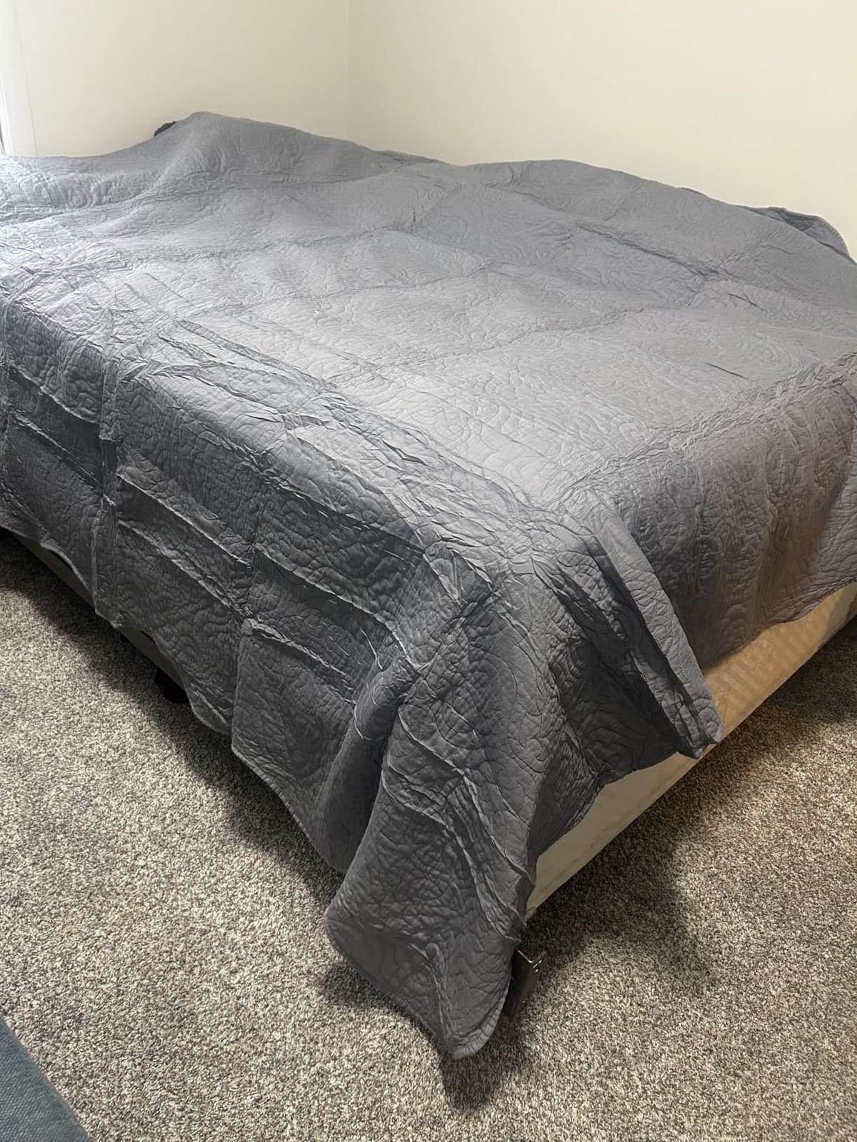 HYMOKEGE 7 Piece King Size Comforter Set Seersucker, All Season Luxury Bed in a Bag for Bedroom, Bedding Set with Comforters, Sheets, Pillowcases & Shams, Dark Grey customer photo 1