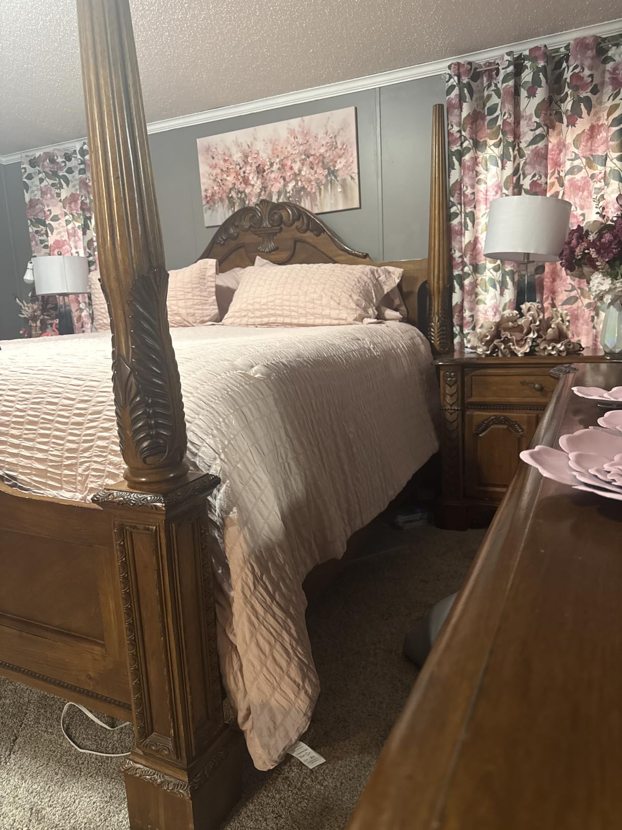 HYMOKEGE 7 Piece King Size Comforter Set Seersucker, All Season Luxury Bed in a Bag for Bedroom, Bedding Set with Comforters, Sheets, Pillowcases & Shams, Dark Grey customer photo 2