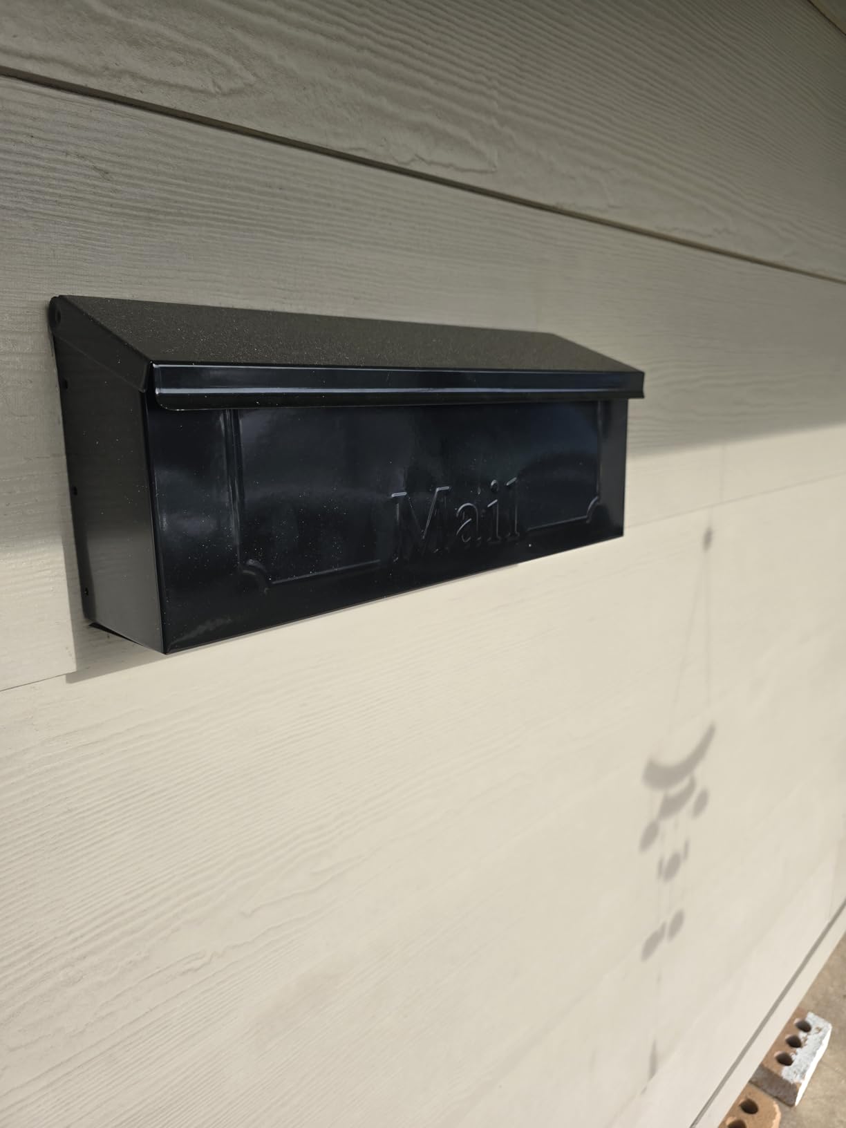 Architectural Mailboxes Townhouse Galvanized Steel Wall-Mount Mailbox, Black, Small customer photo 2