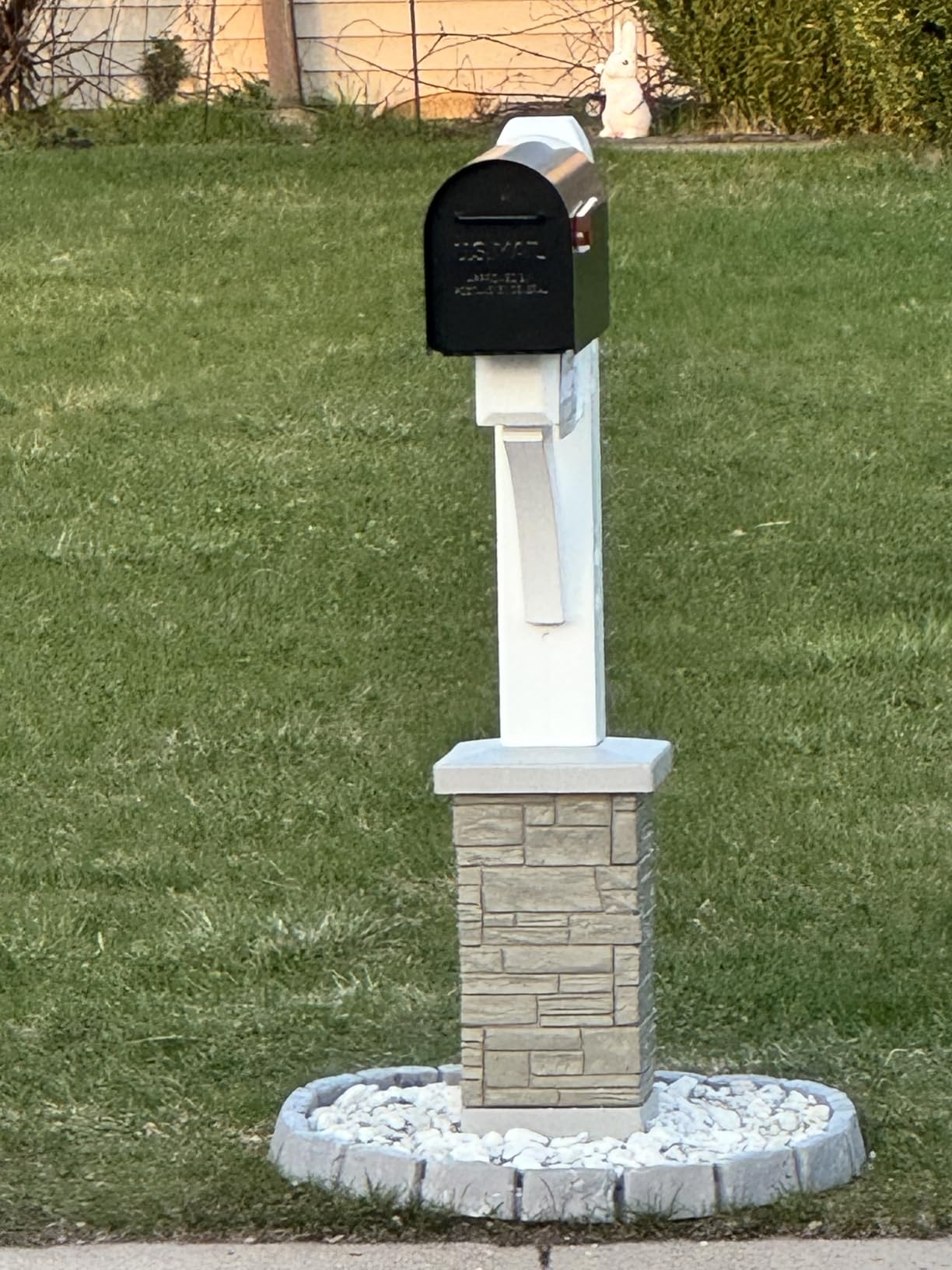 Architectural MAILBOXES Ironside Large Capacity Galvanized Steel black, Post-Mount Mailbox, MB801BAM, Metal, Black | Galvanized steel build for outside with rust-resistant powder-coat finish and a magnetic door closure. USPS approved. customer photo 2