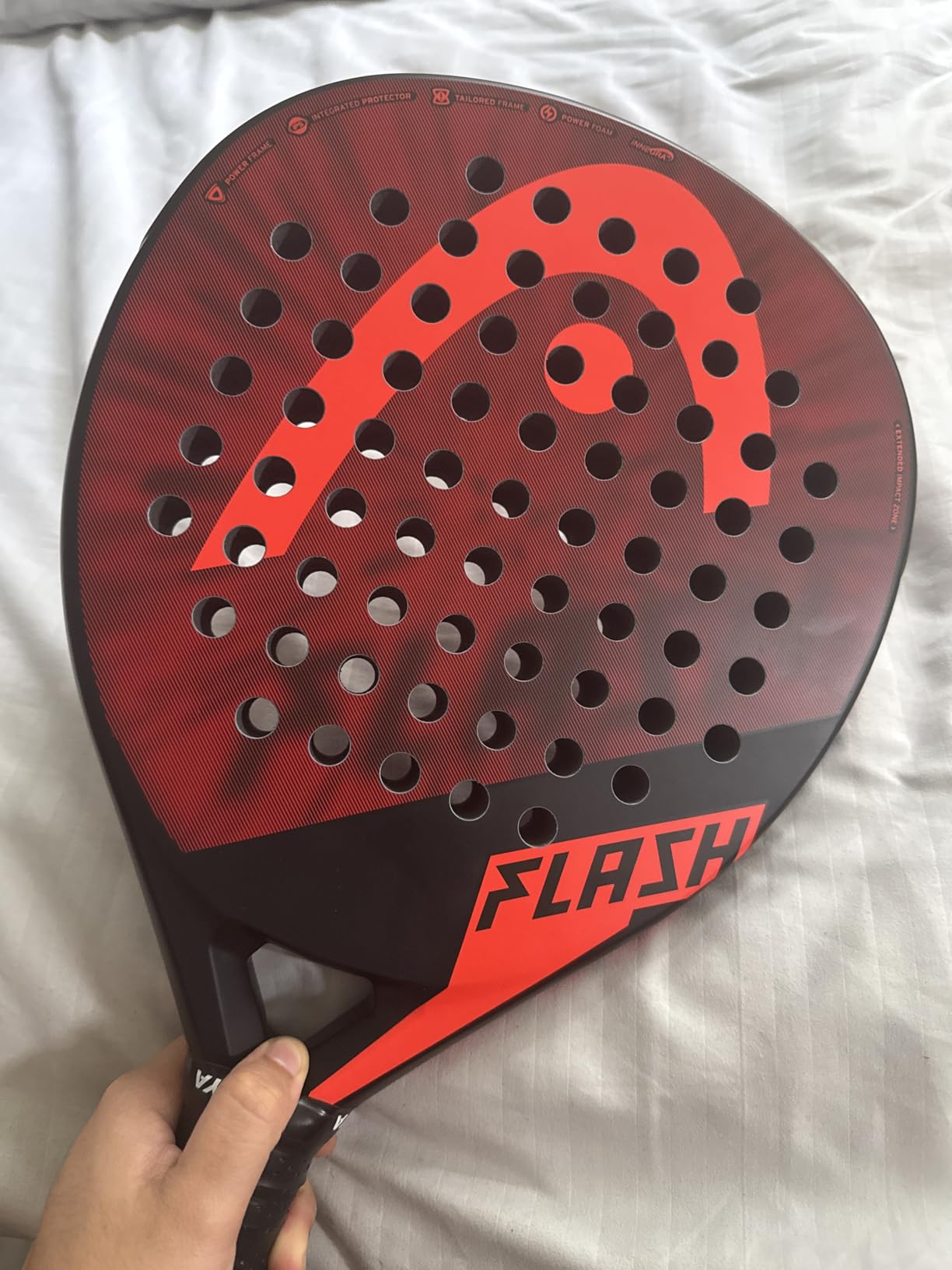 HEAD Flash Padel Racket/Paddle Series | Oversized teardrop design with Power Foam, fiberglass face, and a large forgiving sweet spot for easy playability customer photo 1