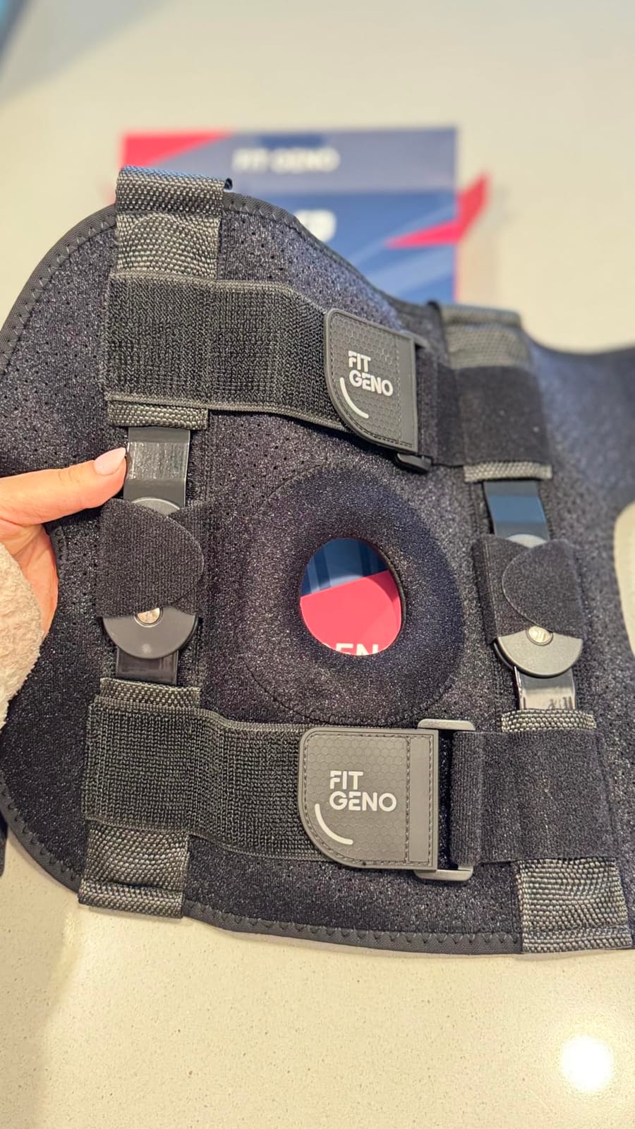 Fit Geno Hinged Knee Brace for Meniscus Tear, Men & Women, Side Stabilizers | Dual Side Stabilizers and Hinges Support Your Knee Joint, Helping Limit Unwanted Side-to-Side Movement During Recovery customer photo 2