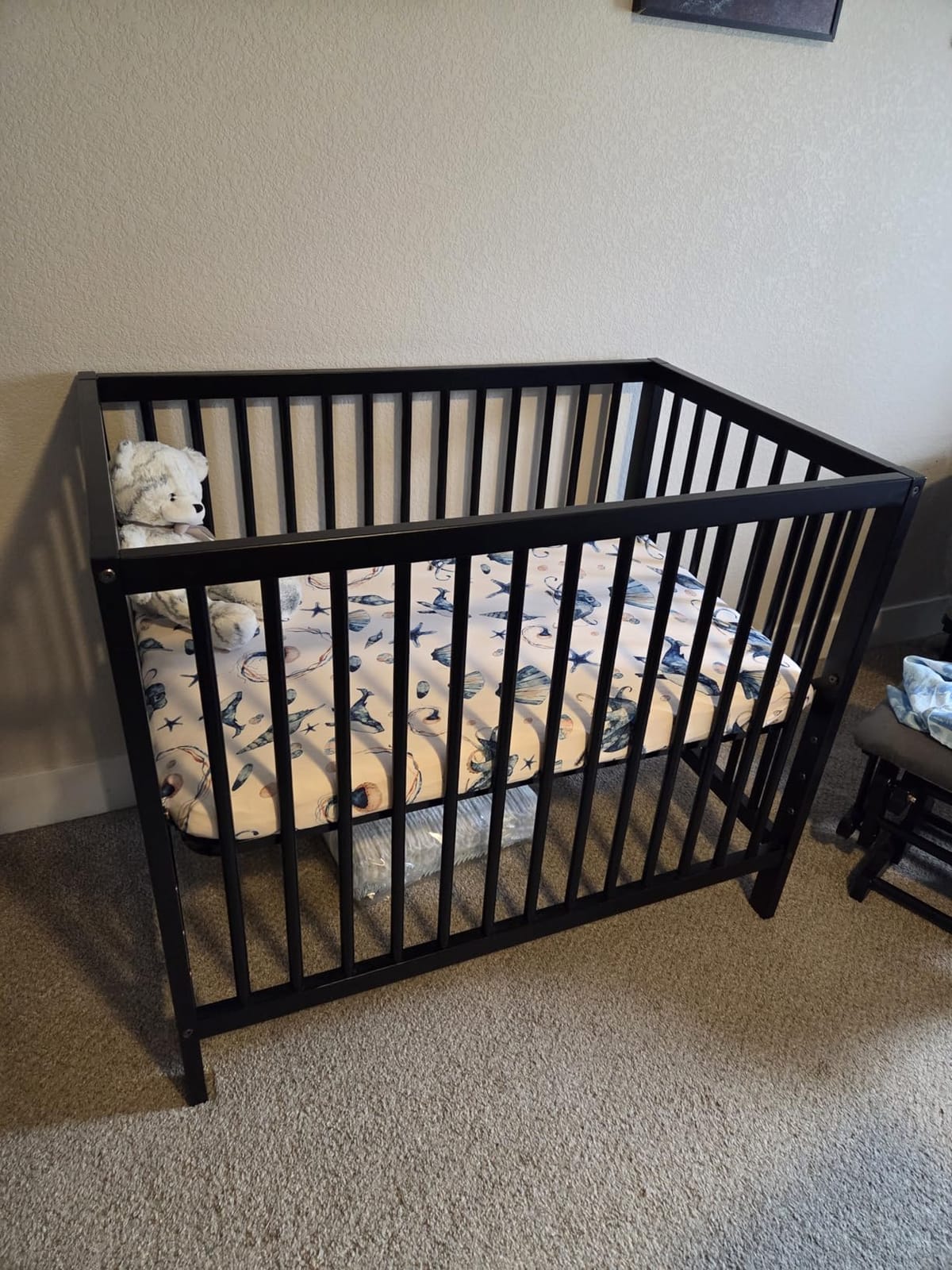 Graco Teddi 4-in-1 Convertible Mini Crib with Bonus Mattress, Driftwood | GREENGUARD Gold Certified, 2.75-Inch Water Resistant Mattress Included, Small Spaces Crib, Easy 30-Minute Assembly customer photo 1