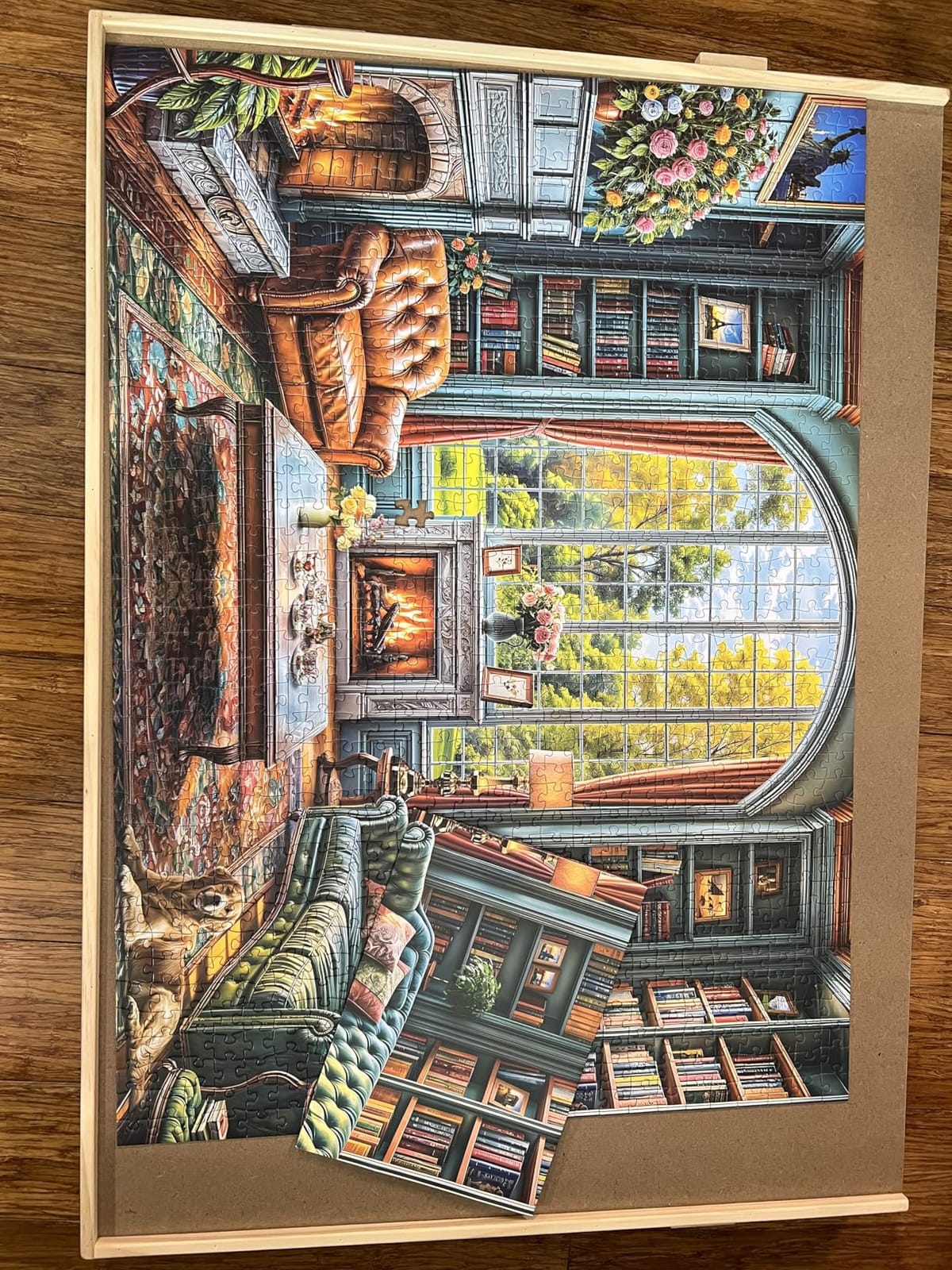 Rotating 1000 Piece Wooden Puzzle Board | 30