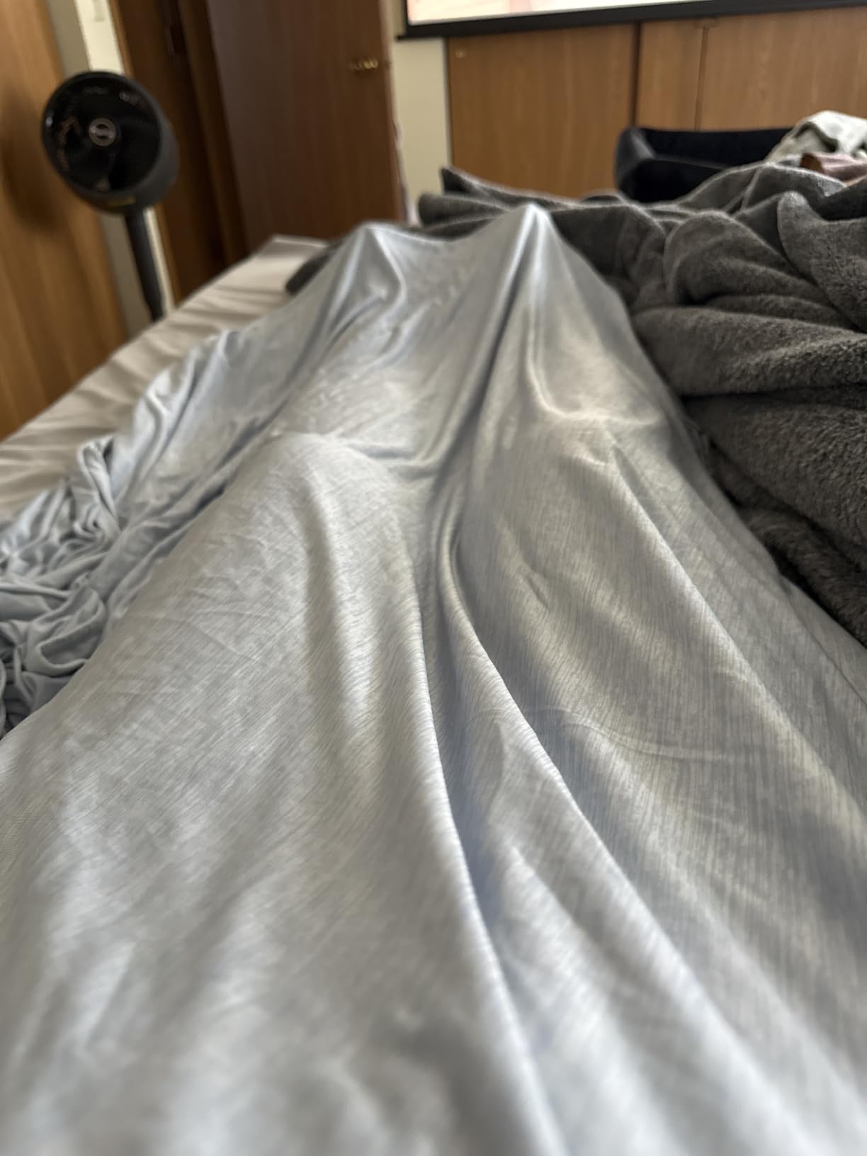 Bedsure Silky Soft Cooling Throw Blanket for Hot Sleepers, Picnic Camping Essentials Summer Cold Blanket for Couch, Rayon Derived from Bamboo Lightweight Bed Cooling Travel Outdoor Cool Throw, 50x70 customer photo 1