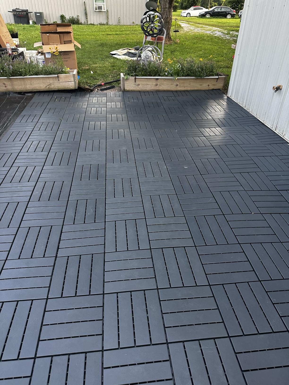 60 sq. ft Plastic Interlocking Deck Tiles, 60 PCS Patio Deck Tiles, 12