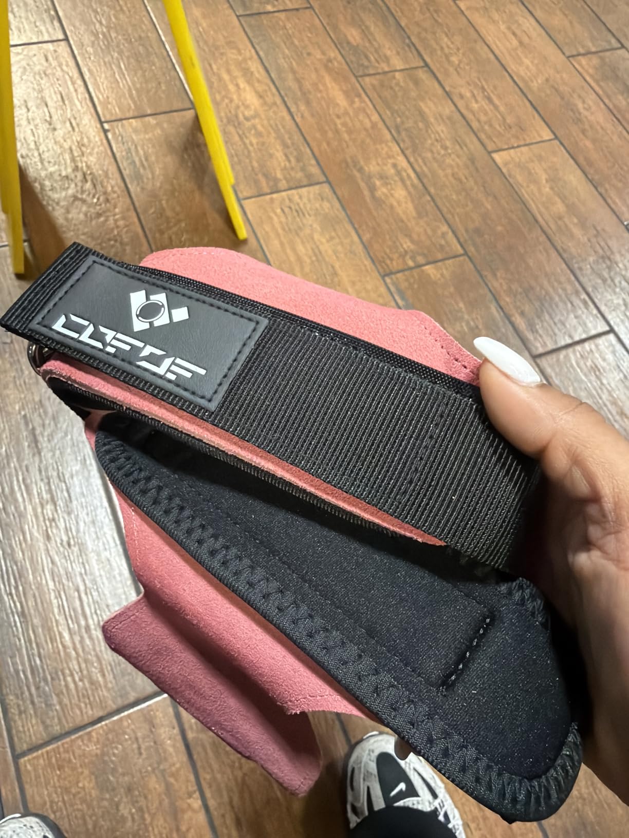 Weight Lifting Wrist Strap, Double-Layer Leather for Deadlift Powerlifting | Gym Strap with Adjustable Neoprene Padded Fit for 6.3-8 Inch Wrist, 8.07-Inch Leather Strap, Gym Workout Lifting Hook (Pair) customer photo 2