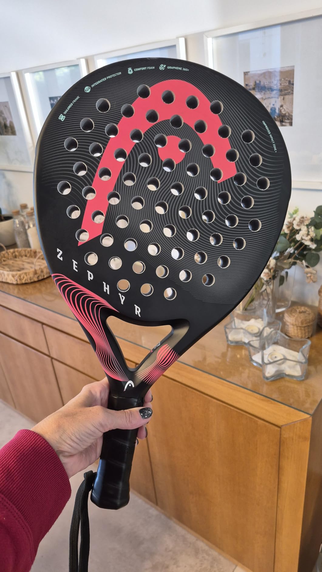 HEAD Graphene 360+ Zephyr Padel Paddle/Racket Series | Graphene 360+ technology with Comfort Foam for lightweight power, stability, and exceptional maneuverability customer photo 1