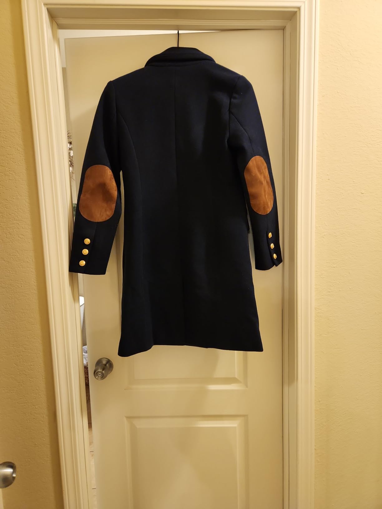 IDEALSANXUN Womens Fall Winter Wool Coats Double Breasted Midi Peacoat Trench Coats customer photo 2