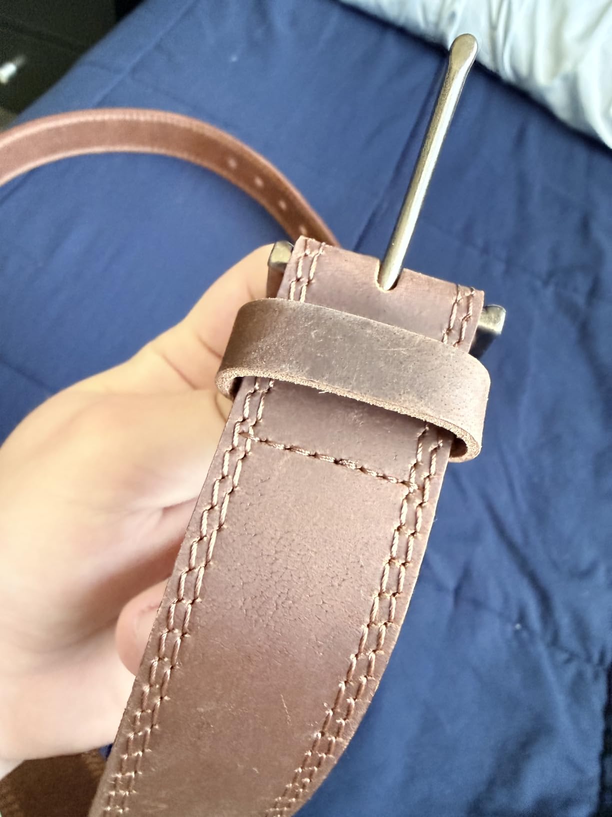 VATAN Men's Full Grain Leather Casual Every Day Jean Belt Handmade (35mm) customer photo 2