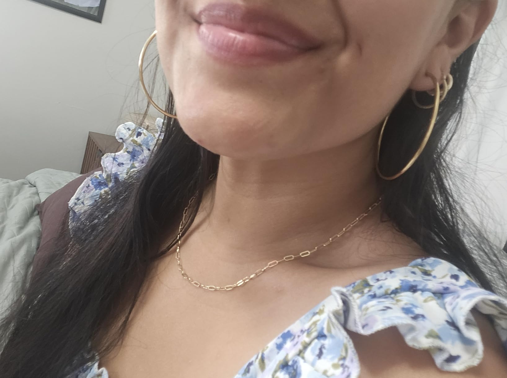 4 Pairs Silver Gold Hoop Earrings for Women | 14K Gold Plated Hoop Earrings Set Hypoallergenic Earring Lightweight Dangle Earrings Set customer photo 1