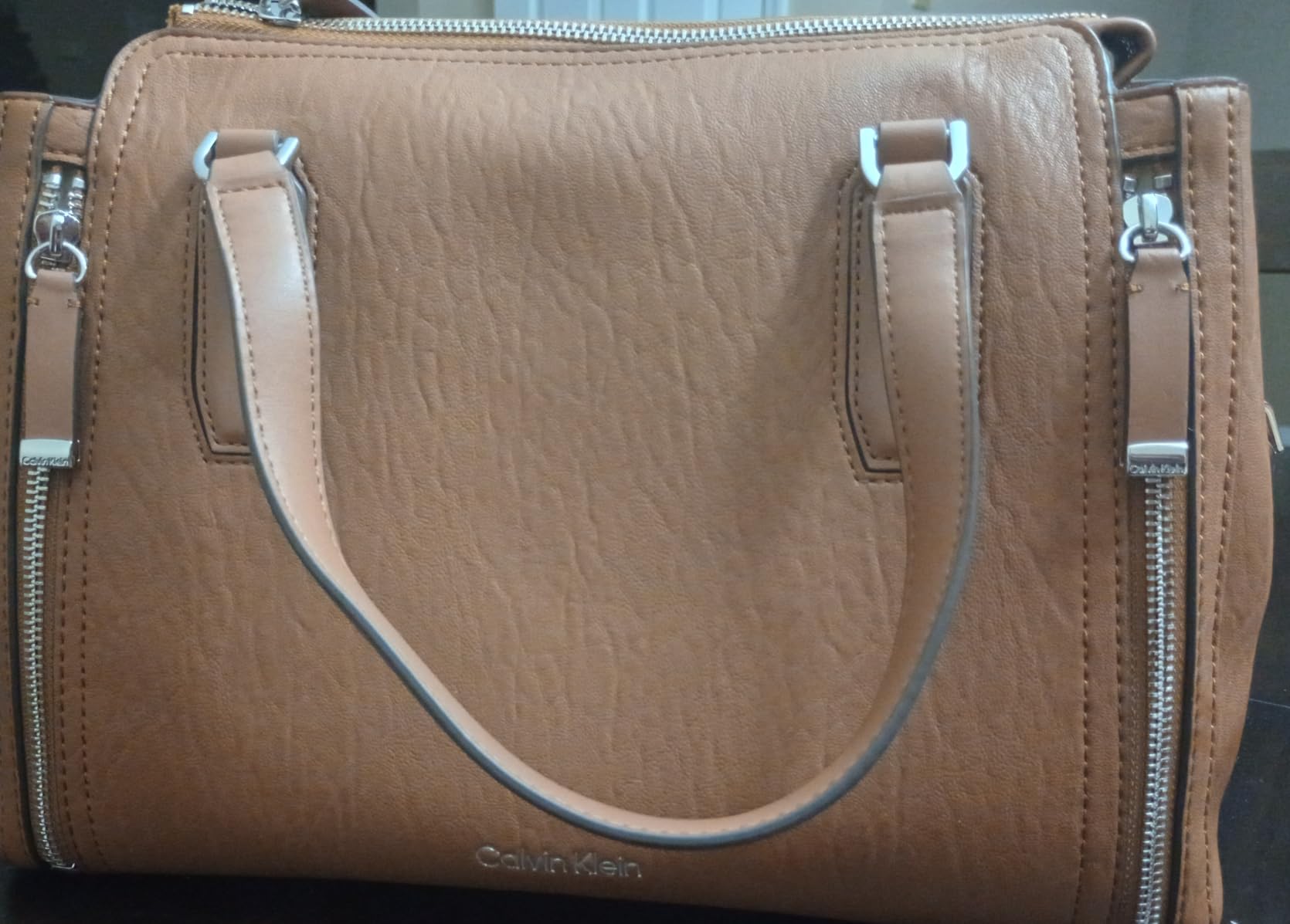 Calvin Klein Women's Bubble Lamb Organization Satchel Handbag customer photo 1