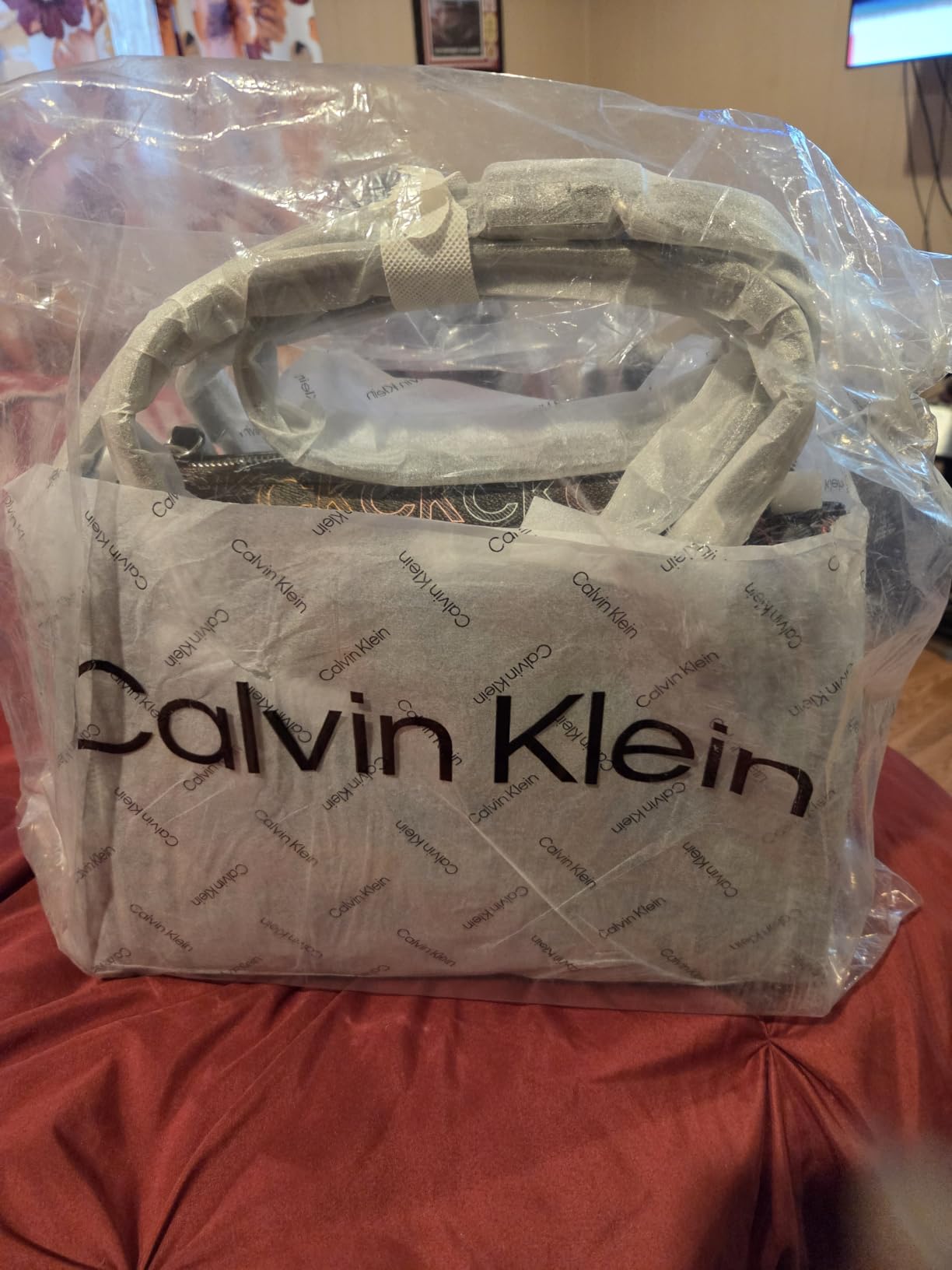 Calvin Klein Women's Bubble Lamb Organization Satchel Handbag customer photo 2