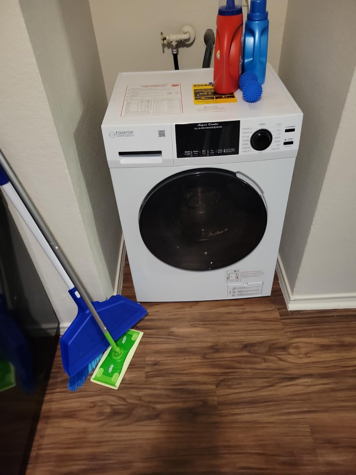 Equator All-in-One Compact Washer Dryer Combo, 1.62 Cu.Ft, White | Vented & Ventless Convertible, Sanitize, Allergen & PET Cycle, 110V customer photo 1