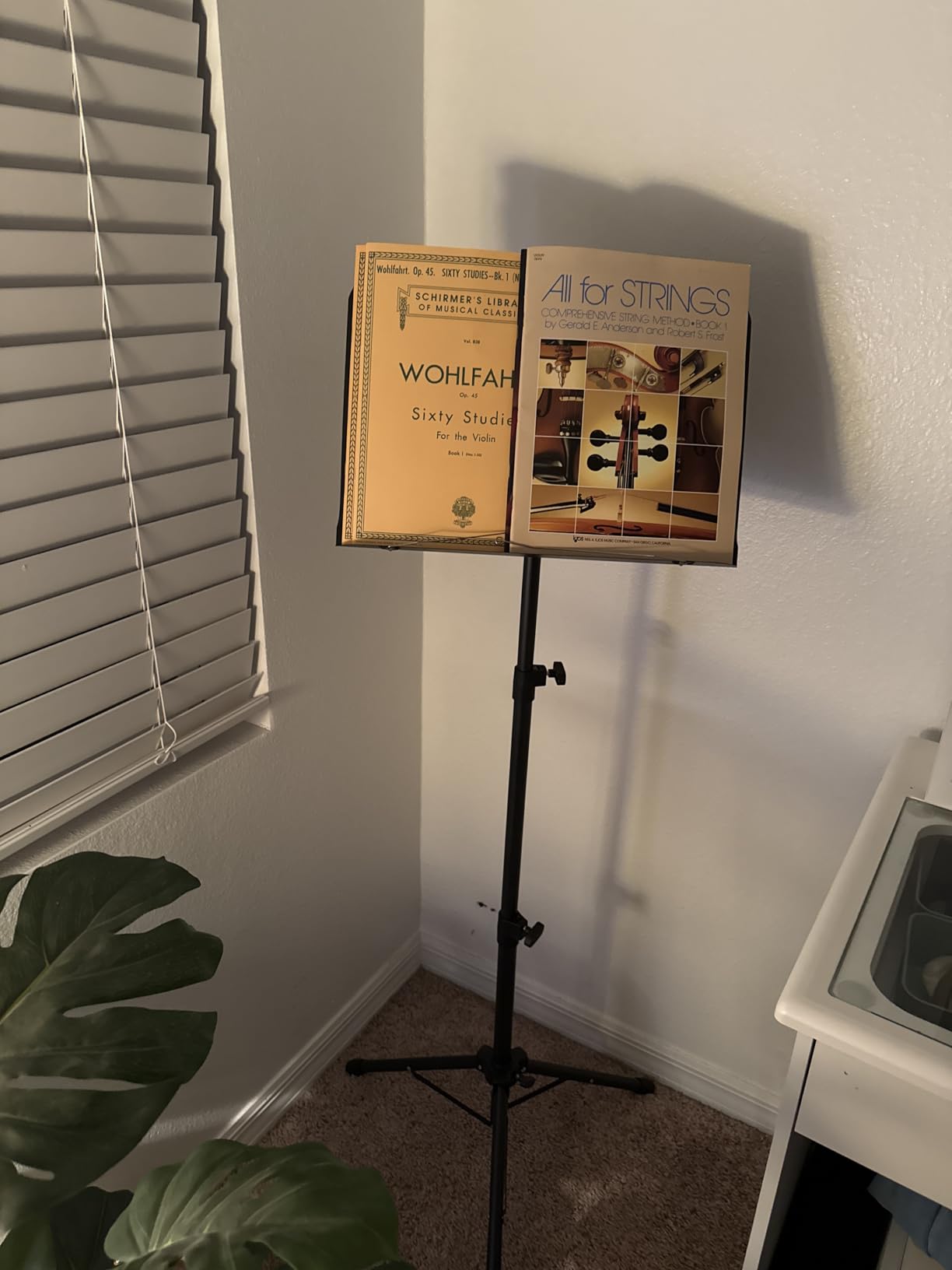 Sheet Music Stand with Light & Phone Holder, 57