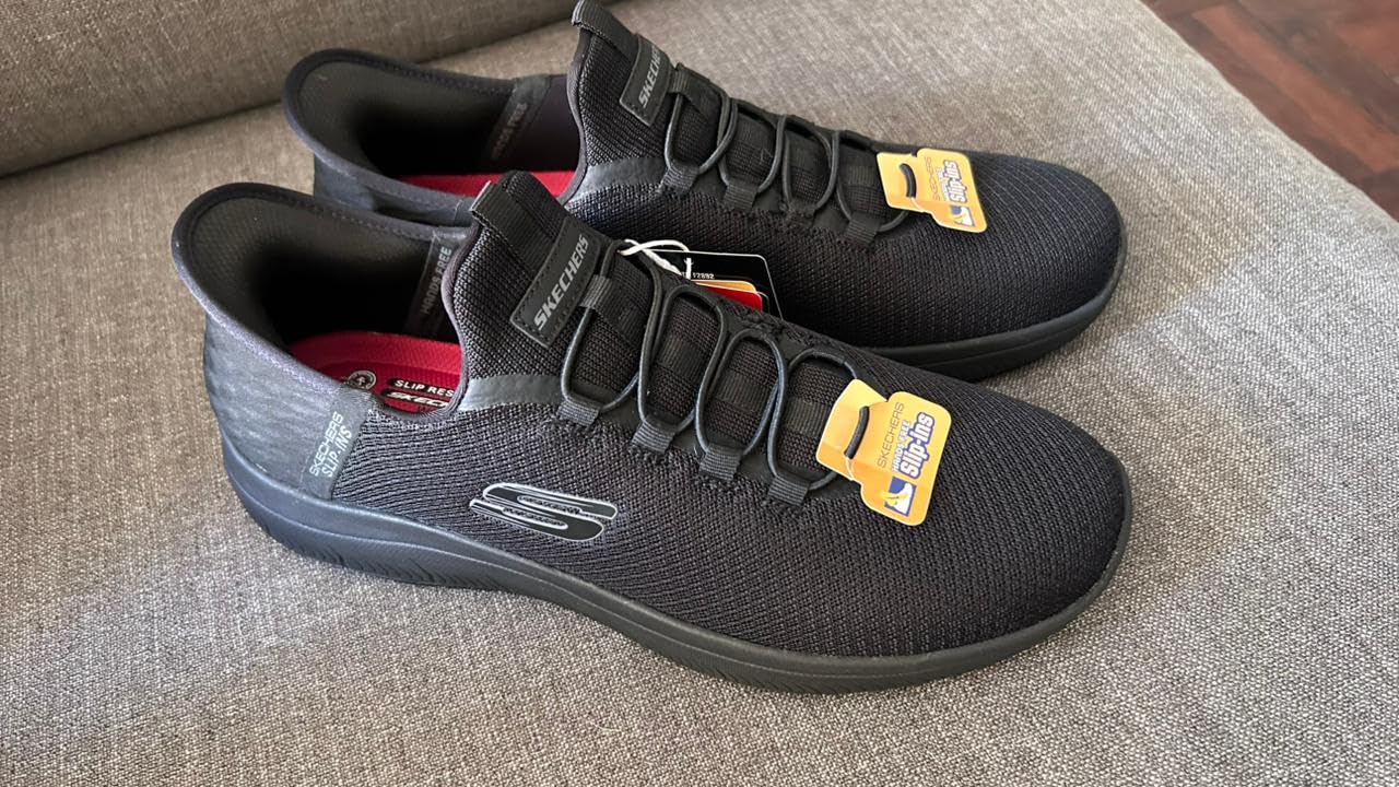 Skechers Men's Summits Colsin Bungee | Work, Slip-ins, Slip Resistant, Electrical Hazard, Air-Cooled Memory Foam customer photo 1