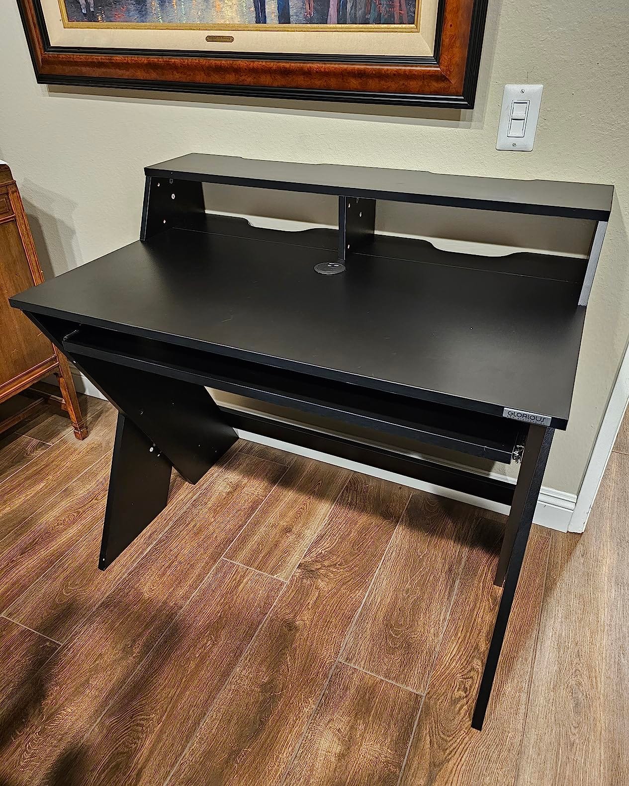 Glorious Sound Desk C Studio Workstation with Pull-Out Keyboard Compartment customer photo 2