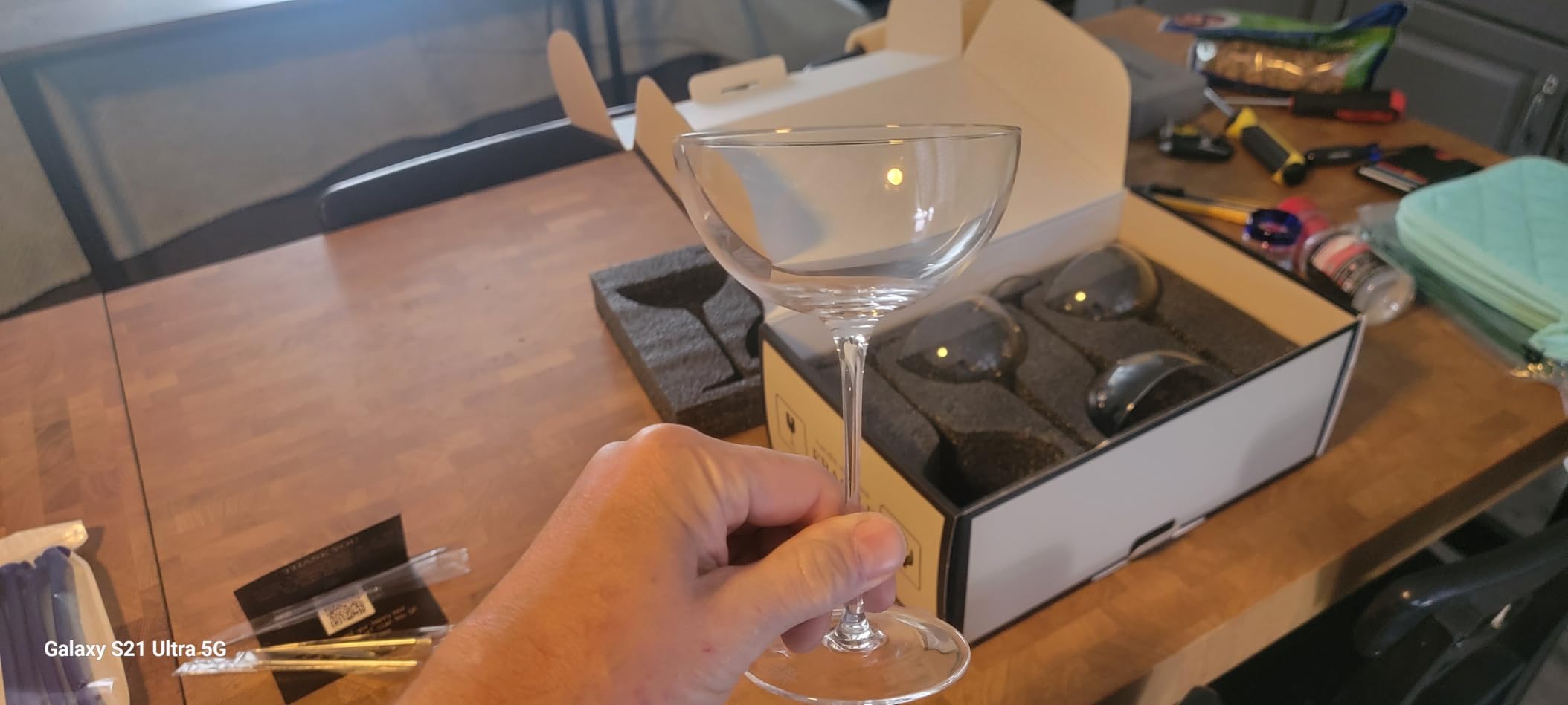 MORA PURE Martini Glasses, Set of 4-7oz - Handblown Premium Crystal Glass for Cocktails, Martinis, Home Bar, Cosmos, Gimlet, Parties, Etc - Modern Classic Cocktail Glassware, Gift for Him/Her customer photo 2