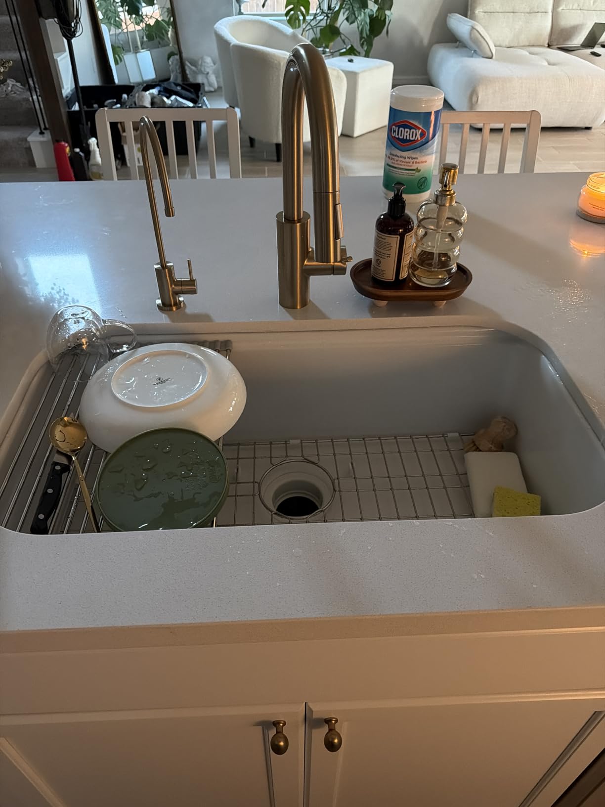 Miuara 32 x 19 Inch Undermount or Drop In Fireclay Kitchen Sink White | Fireclay large single bowl for kitchen & Island customer photo 1