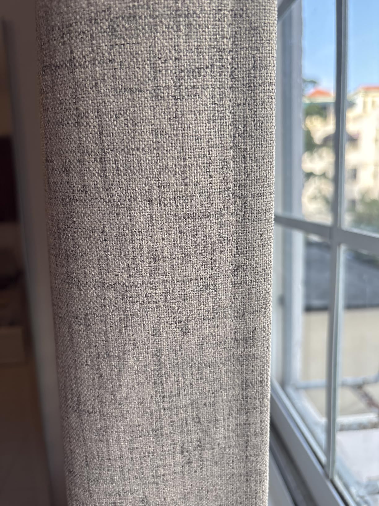 Joydeco 100% Blackout Curtains for Bedroom - Nature Linen 84 Inch Long | Light Blocking 2 Panels Set, Rod Pocket & Back Tabs Living Room Drapes, Thermal Insulated Room Darkening Window Curtains customer photo 1