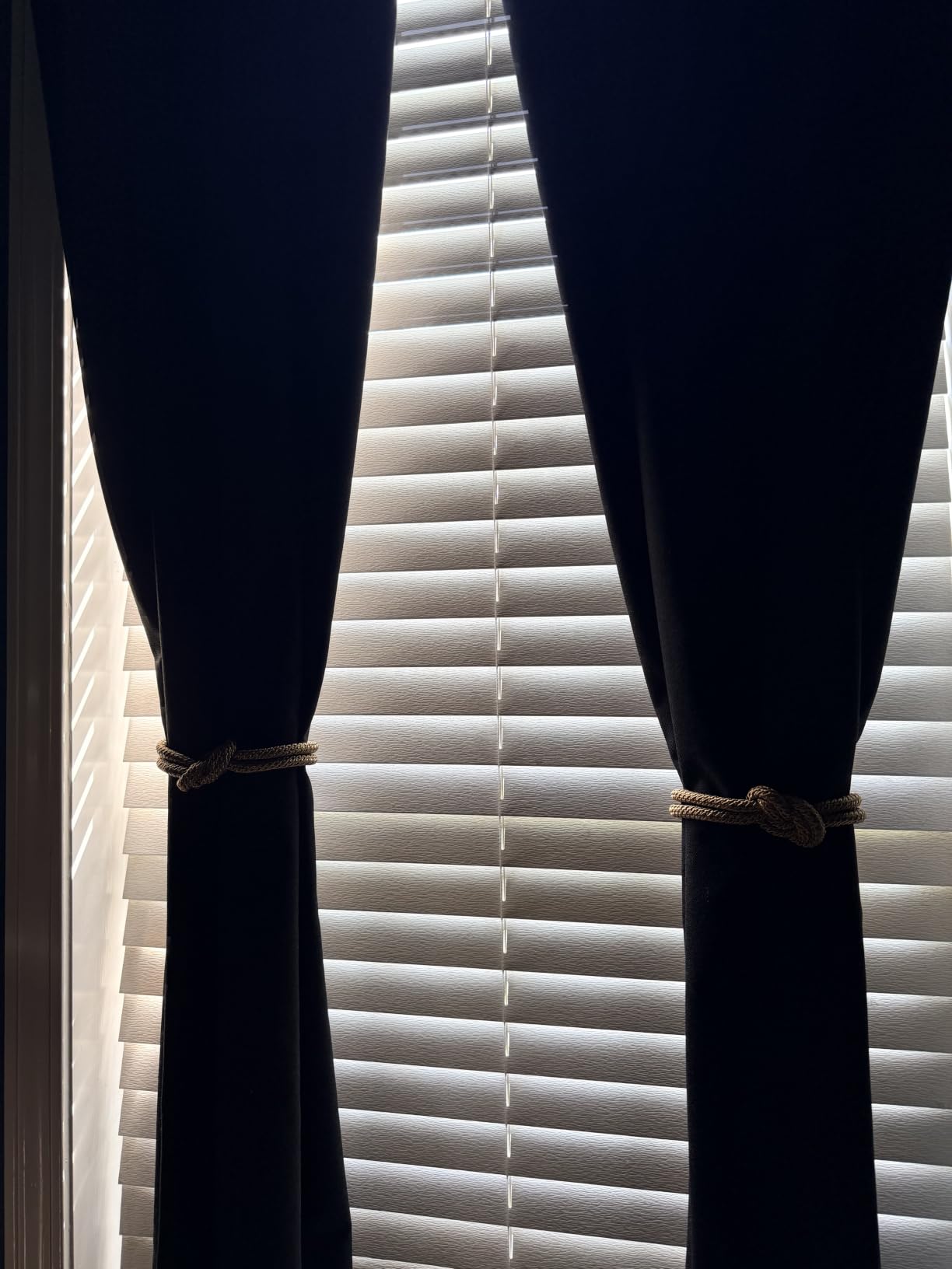 Joydeco 100% Blackout Curtains for Bedroom - Nature Linen 84 Inch Long | Light Blocking 2 Panels Set, Rod Pocket & Back Tabs Living Room Drapes, Thermal Insulated Room Darkening Window Curtains customer photo 2
