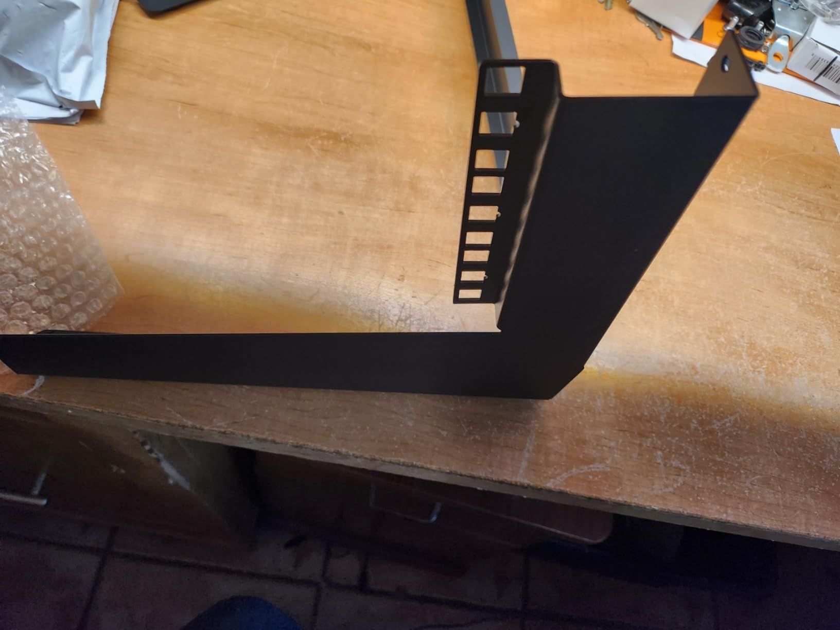 4U Desktop Network Rack 19 inches Small Open Frame Rack | 2 Post Free-Standing Tabletop Rack for Server, Patch Panel, Data, AV, IT, Studio or Networking Equipments (4U) customer photo 1