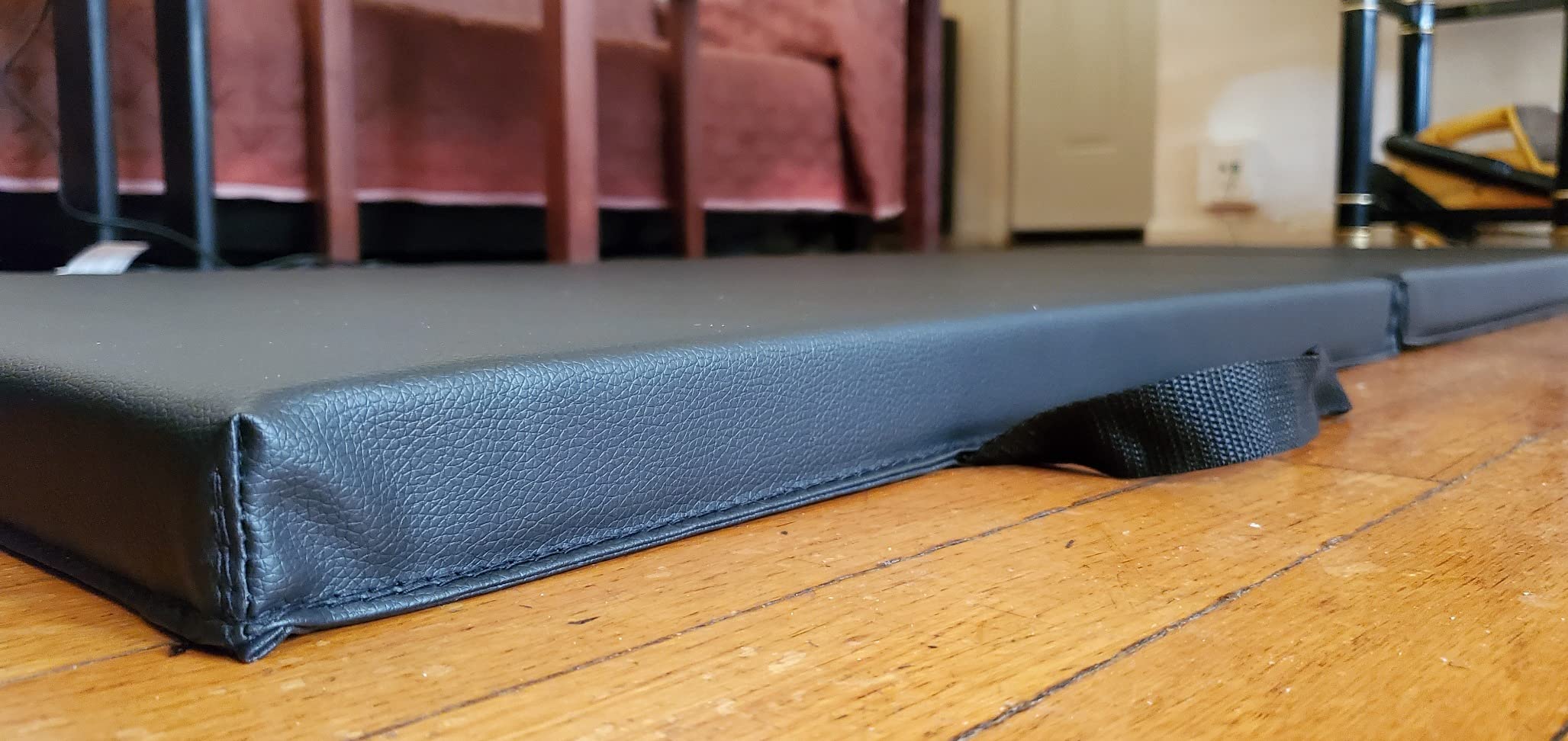 BalanceFrom 6x2 Feet 3-Panel Folding Gymnastics Mat - 1.5-Inch Thick Pad with Vinyl Surface and Carrying Handles for Tumbling, Yoga, Pilates, Home Workouts, and Martial Arts customer photo 1