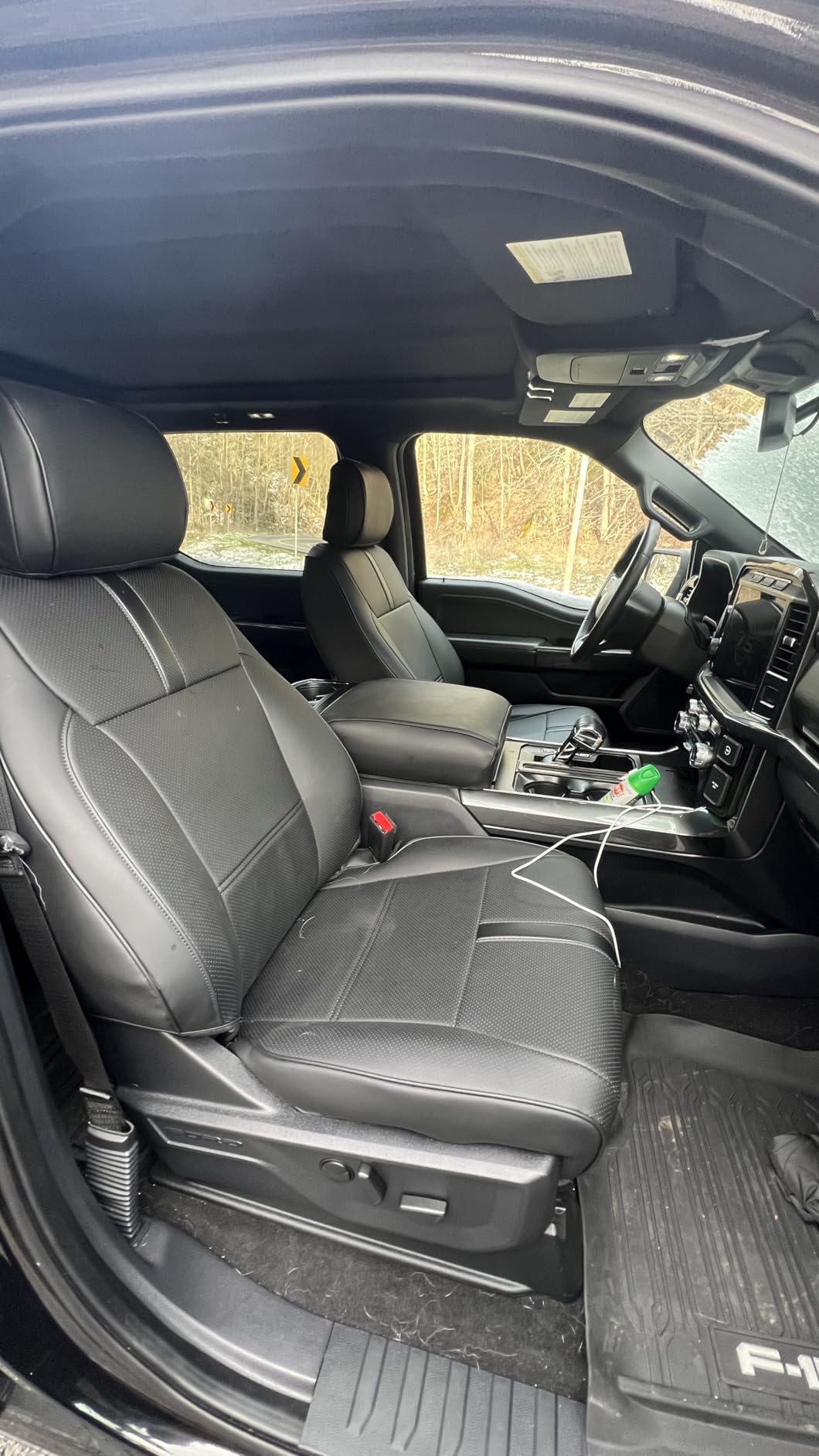 for Ford F150 Seat Covers 2015-2026, Full Set Leather Waterproof Black Trucks Pickup Seat Covers Custom Fit for Ford F150 Accessories, Car Seat Cover for SuperCrew/CrewCab (XL, XLT) customer photo 2