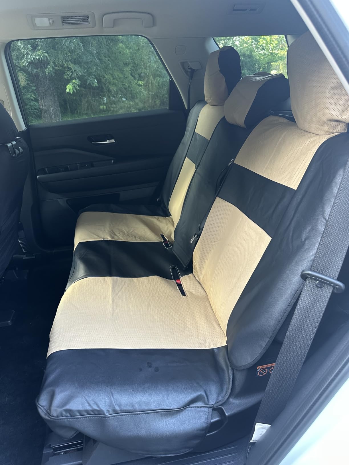 CAR PASS Faux Leather Car Seat Covers Front Seats Only, 3D Foam Support Car Seat Covers, Universal fit for Trucks Vans SUVs Sedans Automotive Comfortable, Airbag Compatible 2 Pieces Front Solid Black customer photo 1