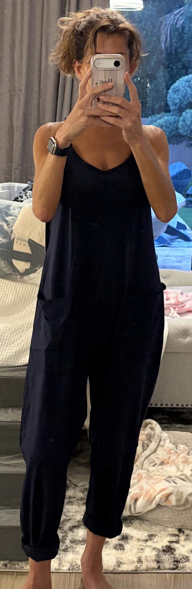 Muchpow Womens Casual Jumpsuits V Neck Summer Beach Vacation Outfits 2026 customer photo 1