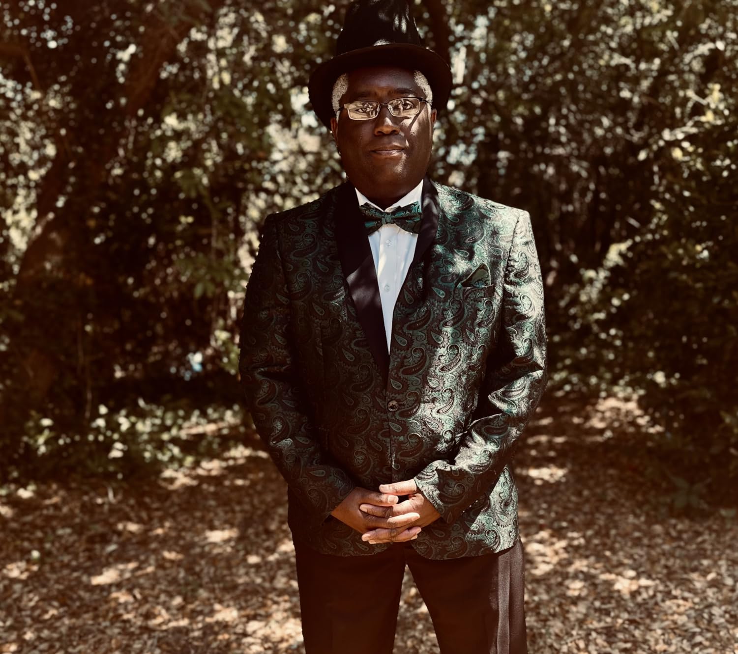 Mens Floral Tuxedo Jacket Paisley Shawl Lapel Suit Blazer Jacket for Dinner, Prom, Wedding customer photo 1