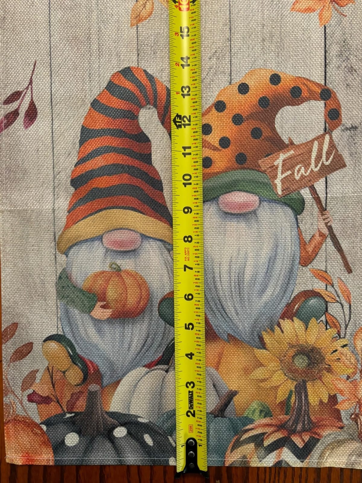 Artoid Mode 210 GSM Fall Table Runner Home Party Decor 13x72 Inch | Wood Gnomes Pumpkins Sunflower Maple Leaves, Seasonal Kitchen Dining Table Decoration customer photo 1