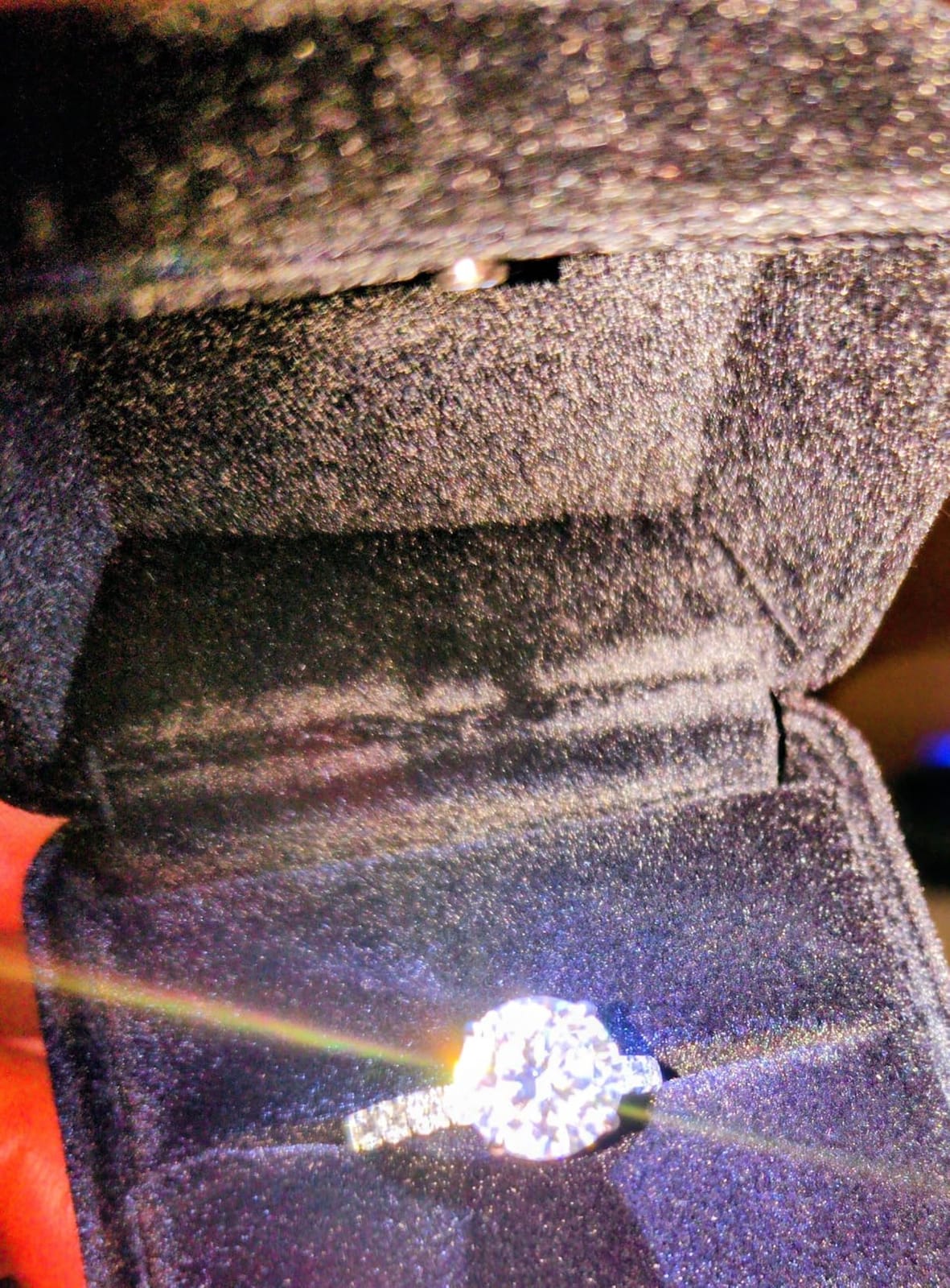 14K Solid Gold Side Stones Ring, Round/Princess Cut Centerpiece Moissanite Lab Grown Created Diamond, D Color and Flawless Real Gold Wedding Anniversary Ring customer photo 1