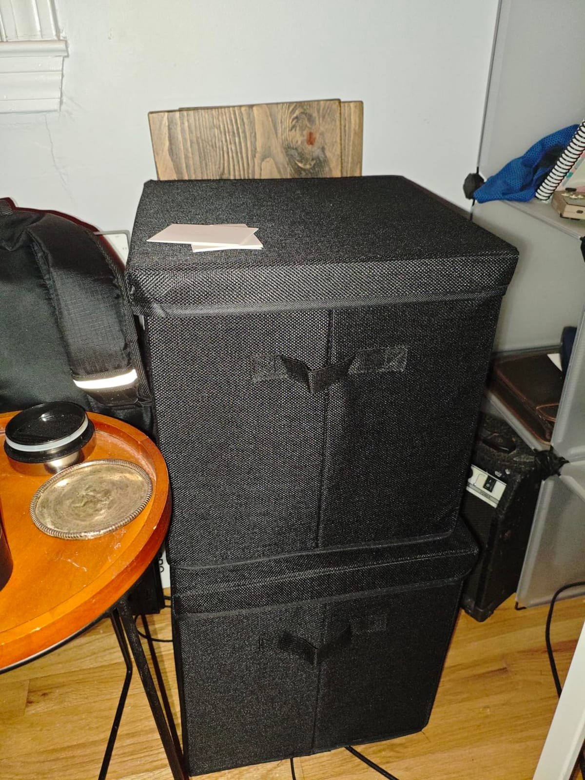 Vinyl Record Storage Box Set of 2 - Album Storage Holds 100+ Single Records customer photo 2