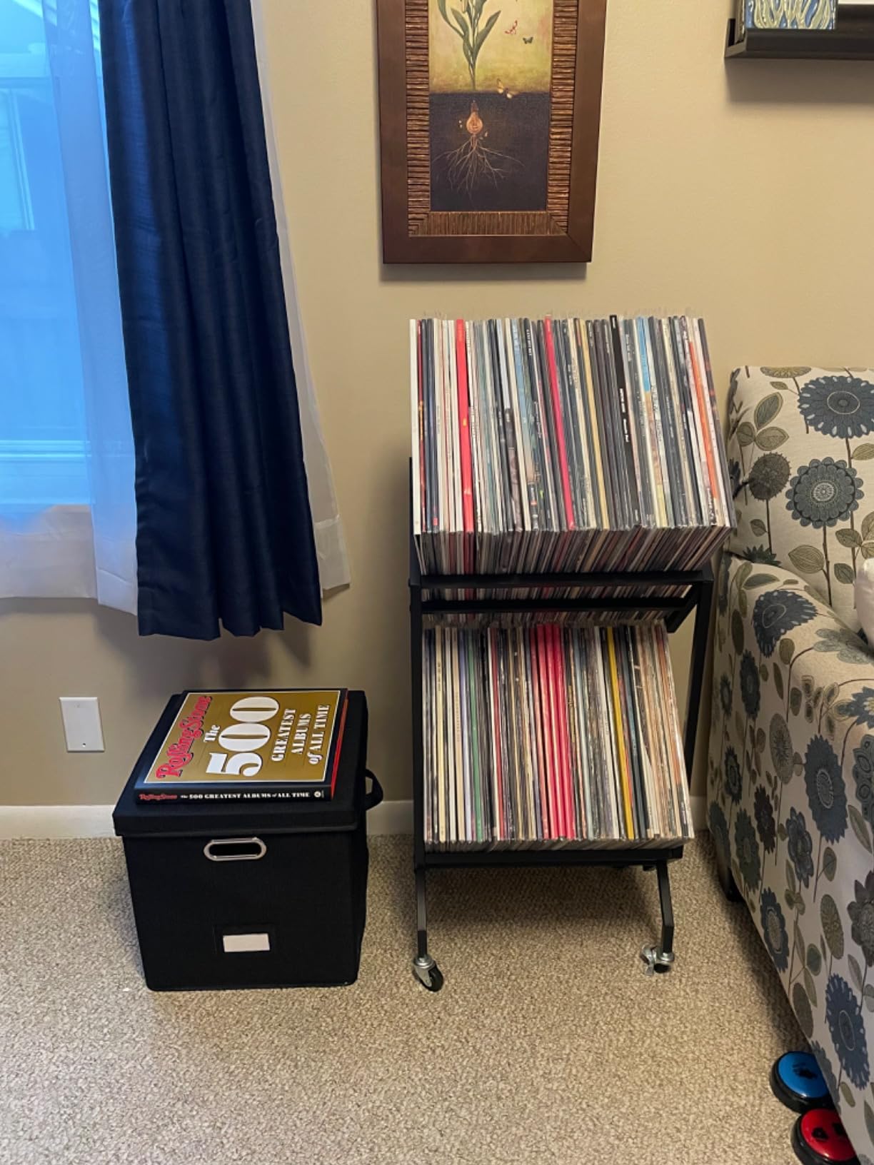 Sturdy Vinyl Record Storage Box - Album Storage Holds up 50+ Single Record customer photo 2