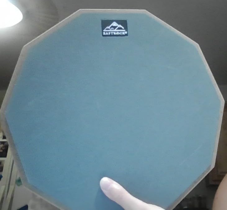 EASTROCK 12 Inches Practice Drum Pad Double Sided Silent Drum Pad, Gray customer photo 1