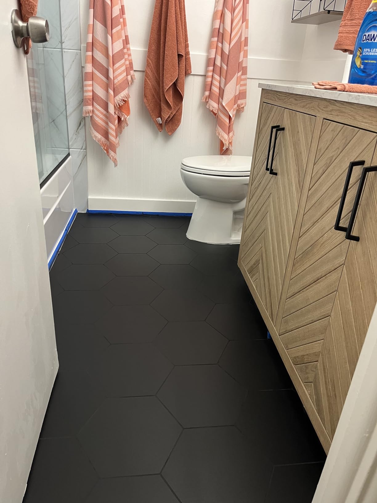 Lucida Surfaces BaseCore HEX 5.75in Hex 12mil 2mm 21.5SqFt Peel and Stick LVT customer photo 2