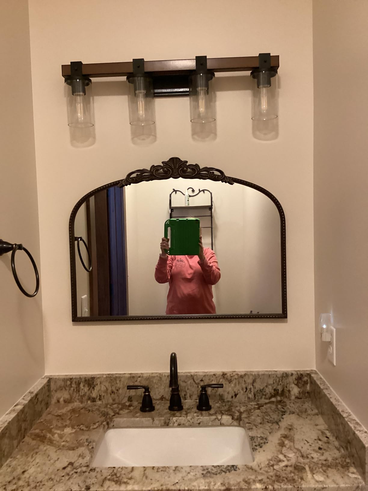 Micasso Vintage Bronze Arched Mirror: 36