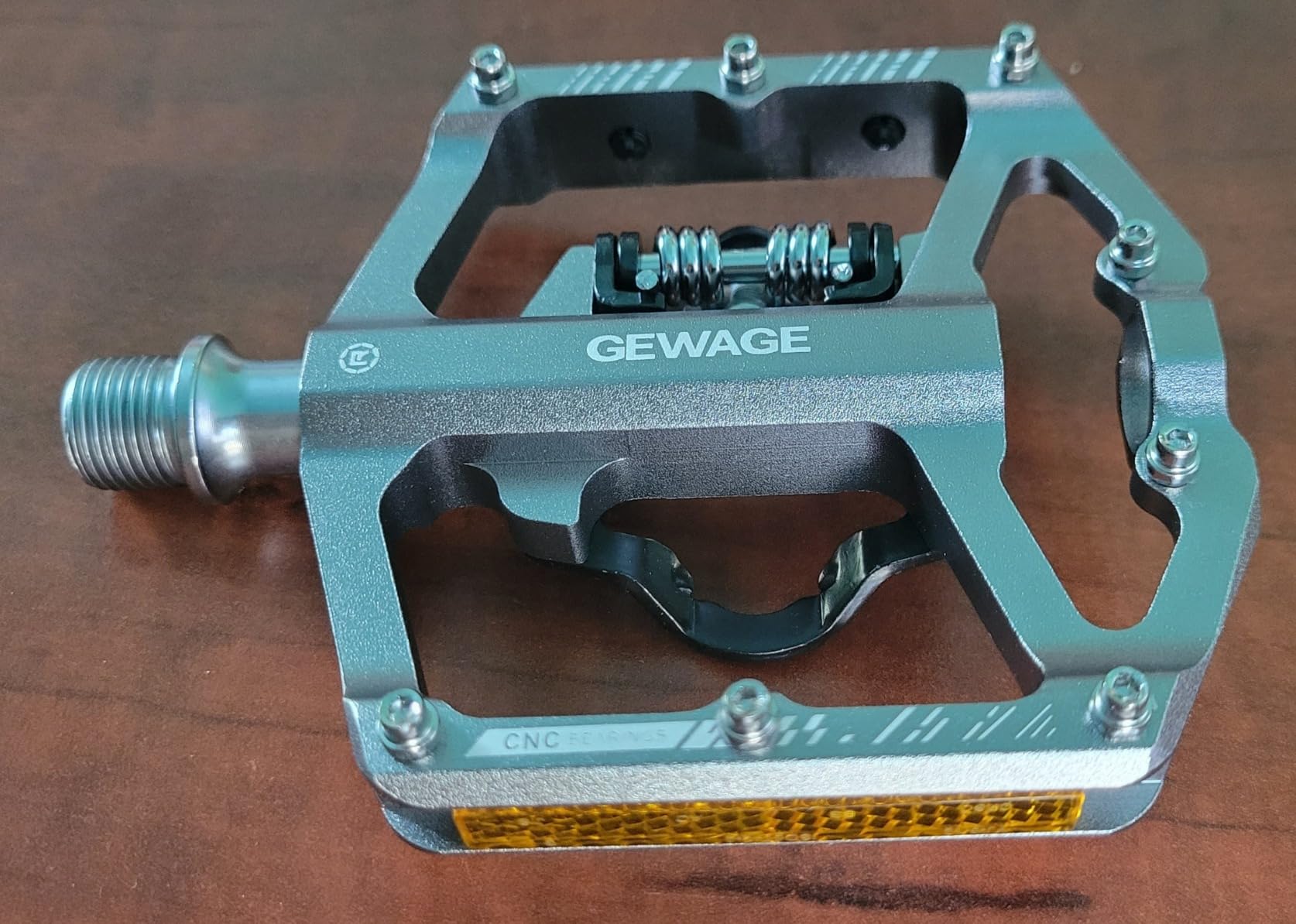Mountain Bike Pedals with Reflector- Dual Function Plat & Clipless Pedals, Bicycle Pedal 9/16
