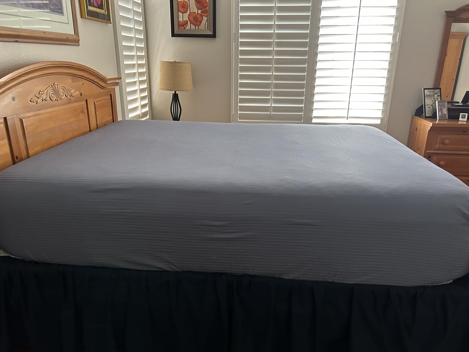 Feather & Stitch 100% Cotton Sateen 500 TC Queen Size Bed Sheet Set | 18