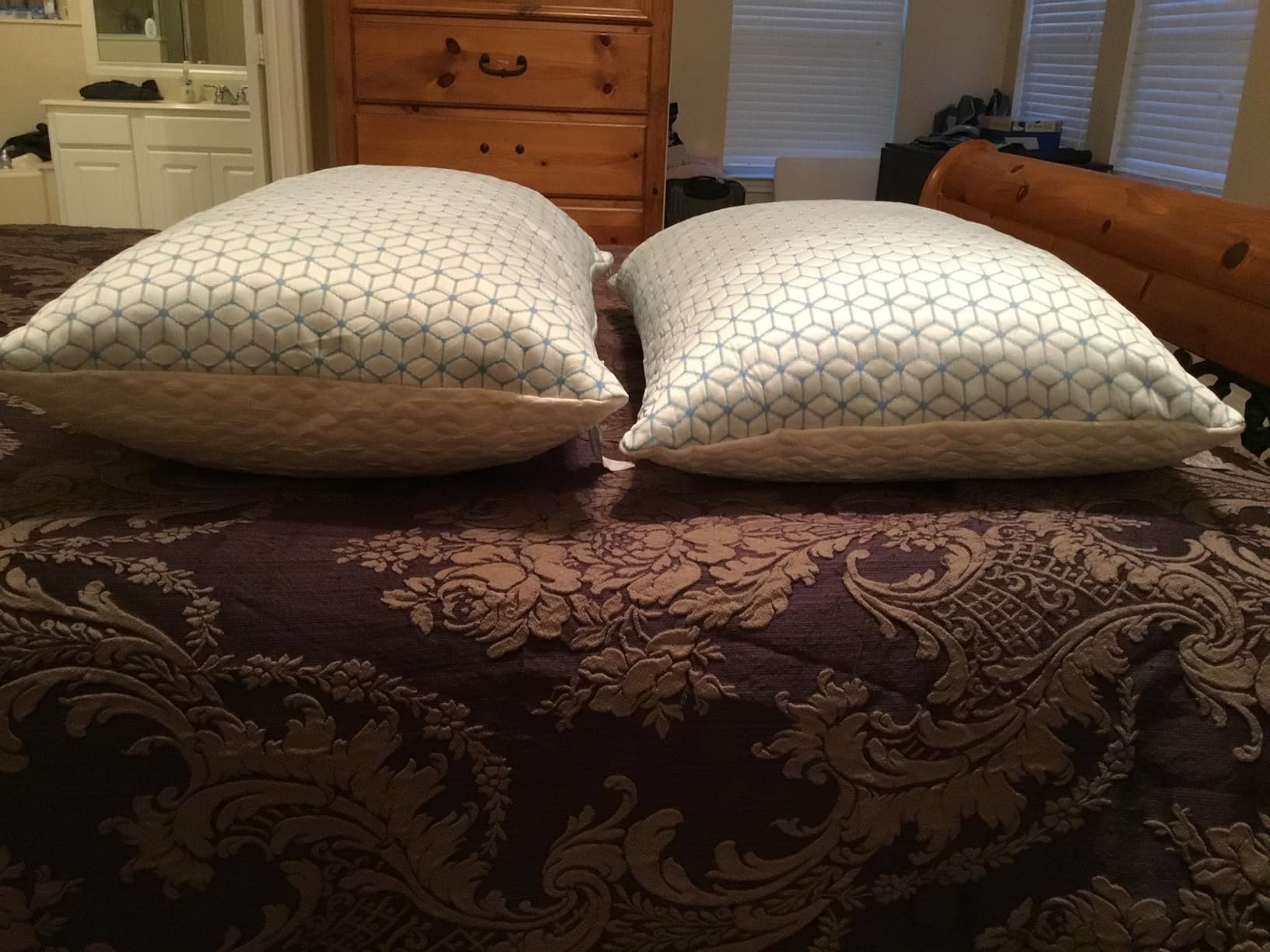 Love Attitude King Size Pillows, Shredded Memory Foam Pillows King 2 Pack | Firm and Cooling Pillows King Size Set of 2, Firmness Adjustable for Side Back Stomach Sleepers customer photo 1
