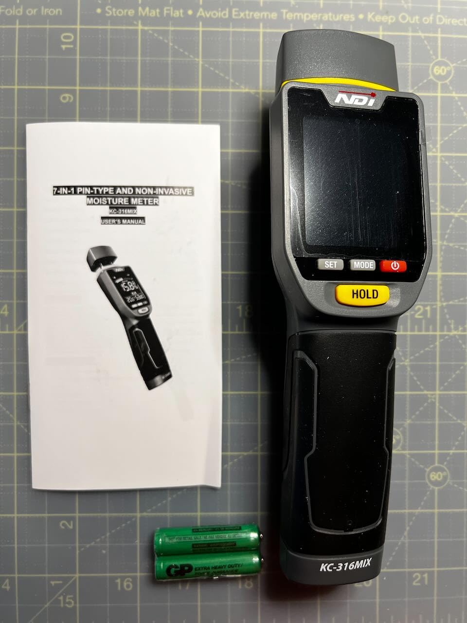 NDI 7 in 1 Pin-Type and Non-invasive Moisture Meter Scanner for Dry Wall/Cement Board/Soft Wood/Hard Wood upto 3/4 Inch Depth customer photo 1