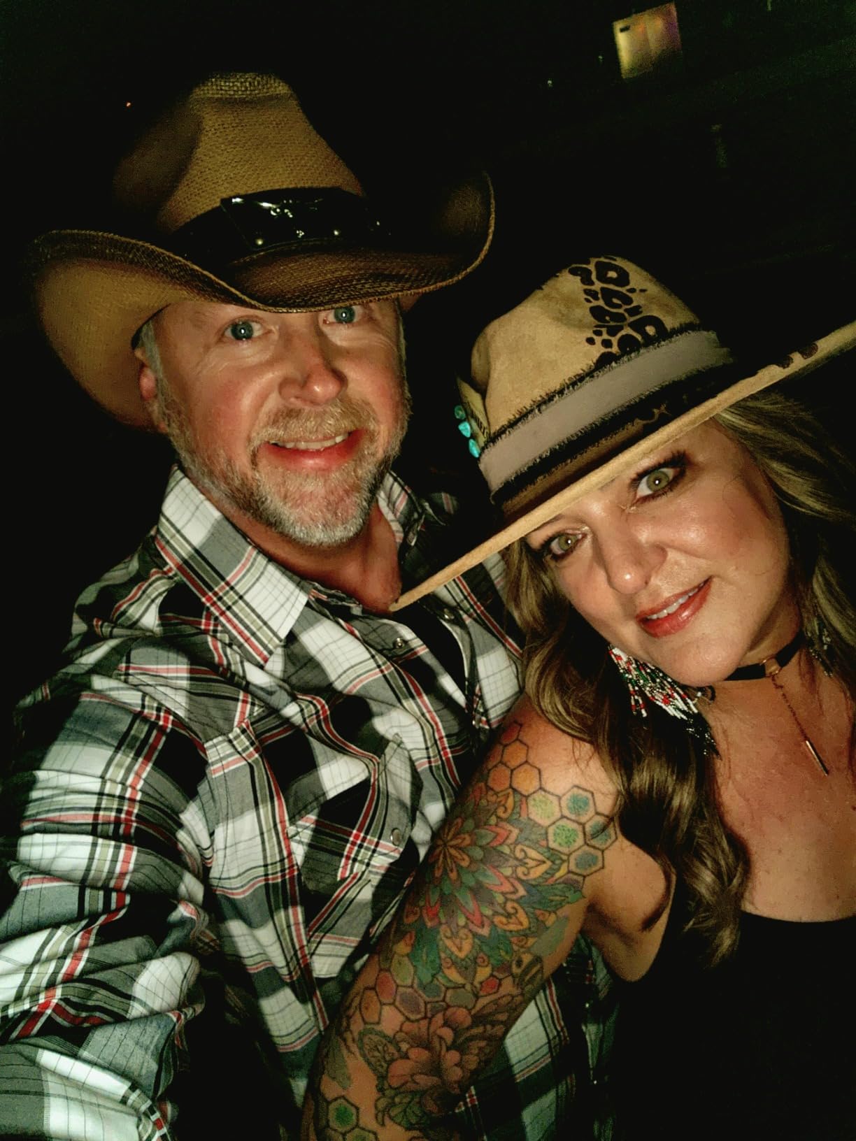 grinderPUNCH Straw Cowboy Hat for Men Women Western Cowgirl Outback Sun Hat customer photo 2