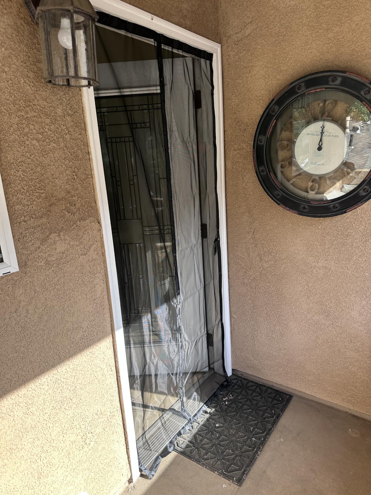 AUGO Garage Door Screen Magnetic Closure - Garage Screen Doors for 1 Car Garage Pull Down - Magnetic Screen Door Mesh - Heavy Duty Weighted Bottom - Pet & Kid Friendly - Keep Open Feature - 9' x 7' customer photo 2