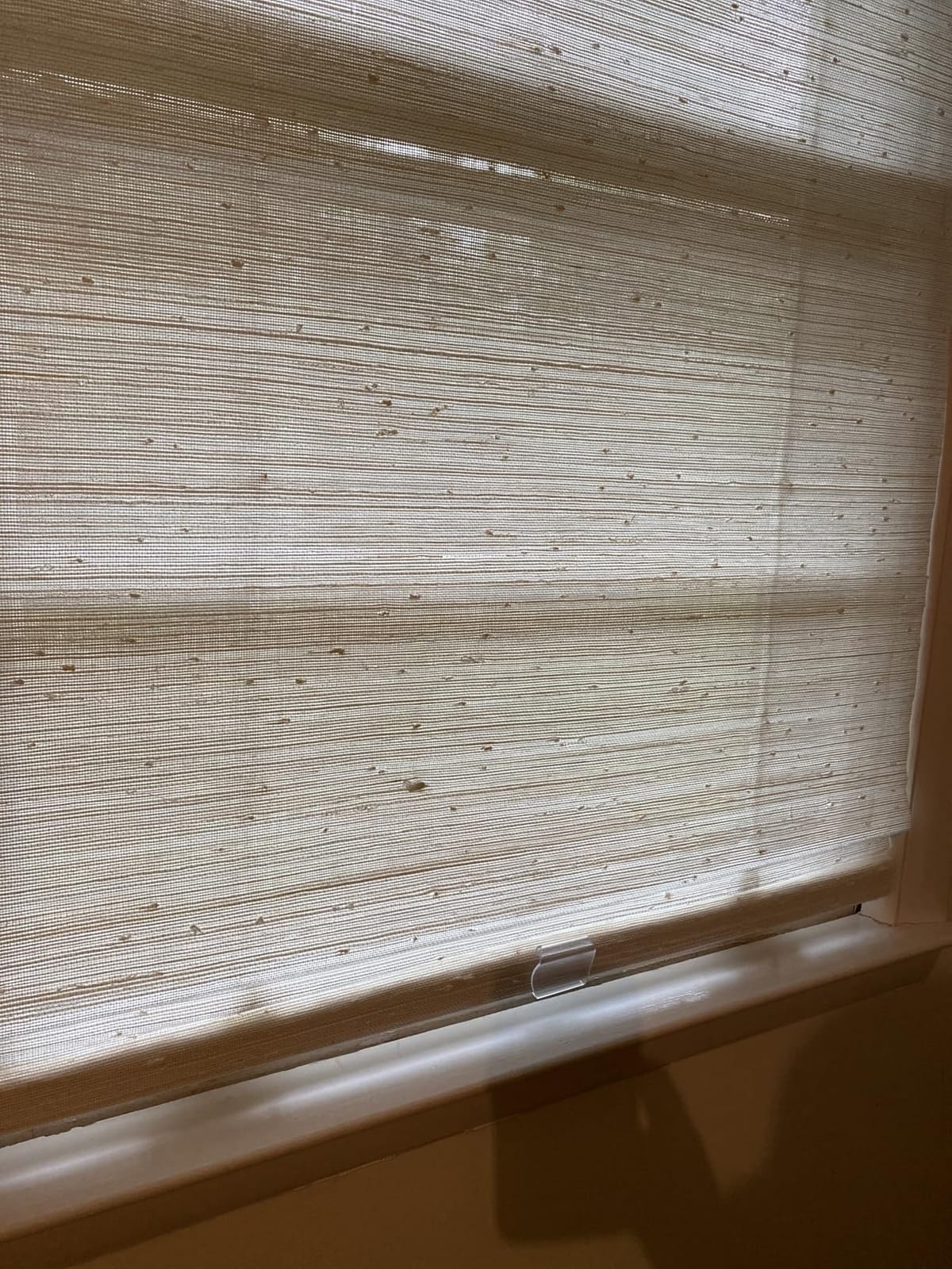 TWOPAGES Natural Cordless Ramie Roman Shade No Drill Customized Roman Blind customer photo 2