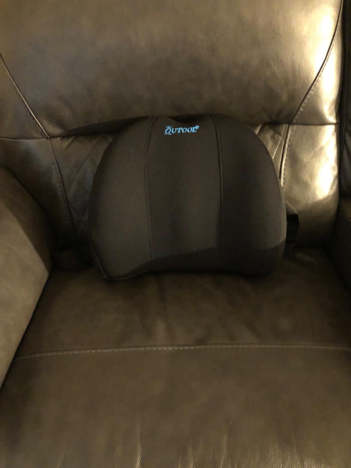 QUTOOL Patented Lumbar Support for Office Chair Pressure Relief | Improve Posture Ergonomic Lower Back Support Pillow with Adjustable Straps, High-Density Memory Foam, Long Sitting Comfort customer photo 1
