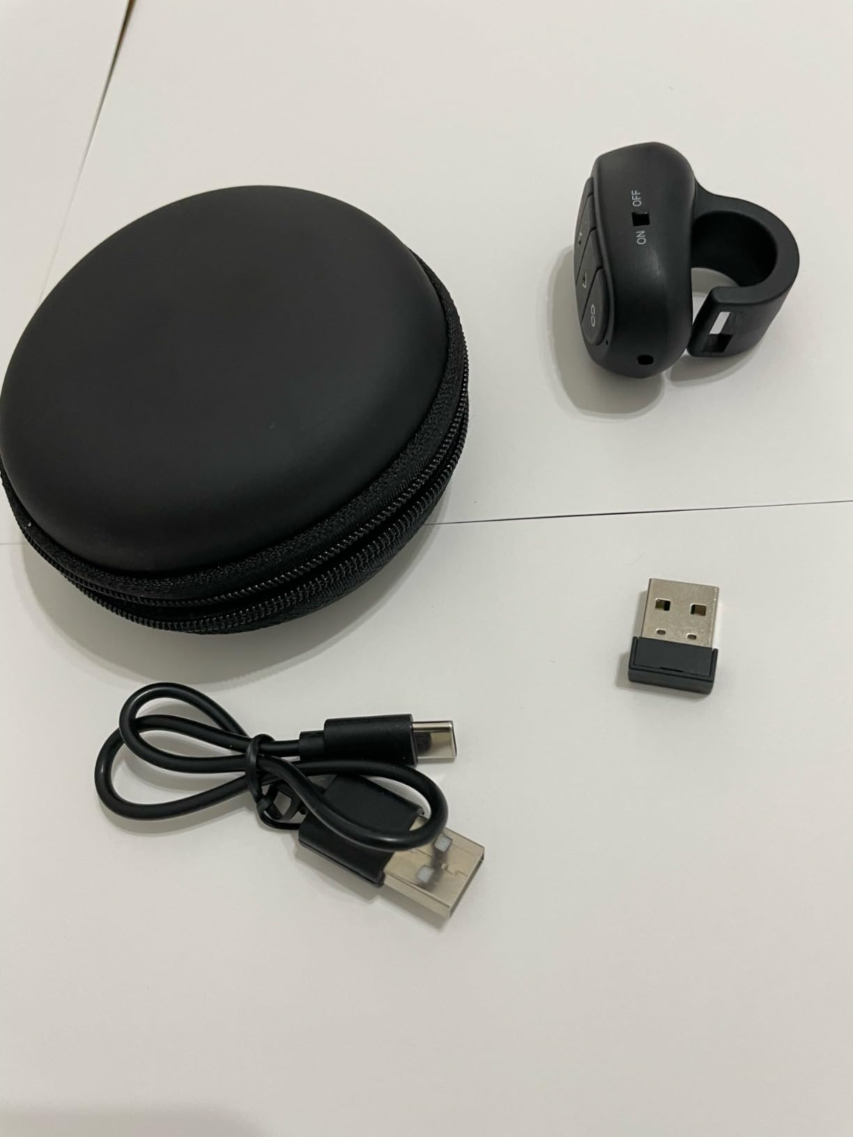Presentation Clicker PowerPoint Wireless Presenter Remote: Laser Pointer Computer Clickers, Hyperlink Finger Ring Project Power Point PPT Clicker for Mac Laptop Office, Slideshow Google Slide Advancer customer photo 2