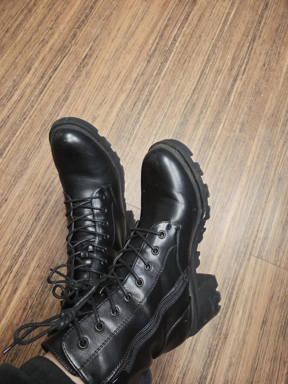 DREAM PAIRS Women's Ankle Boots Lace Up Combat Booties customer photo 1